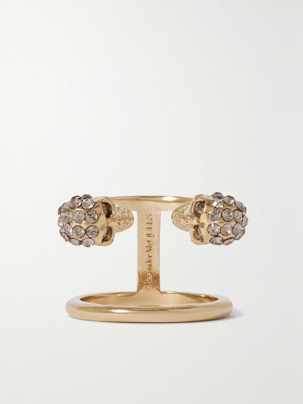 Alexander Mcqueen Gold-tone Crystal Ring