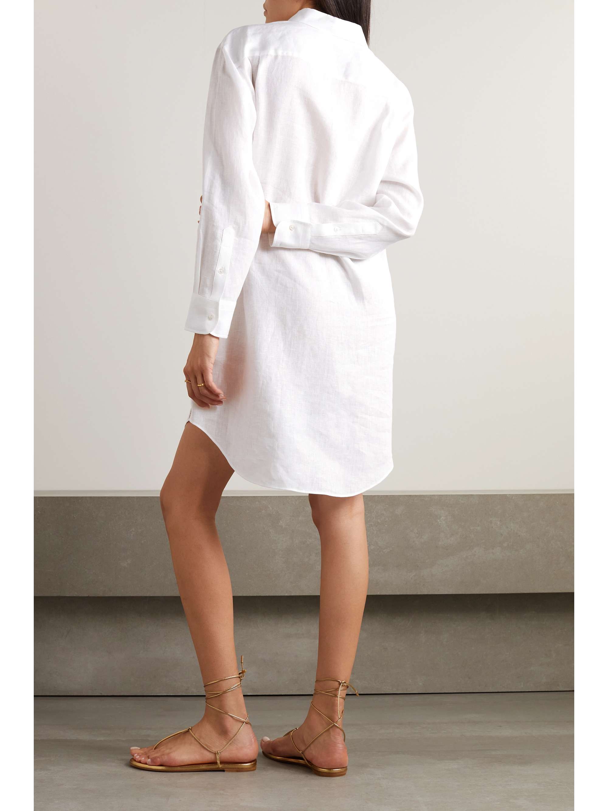 LORO PIANA André oversized linen polo shirt