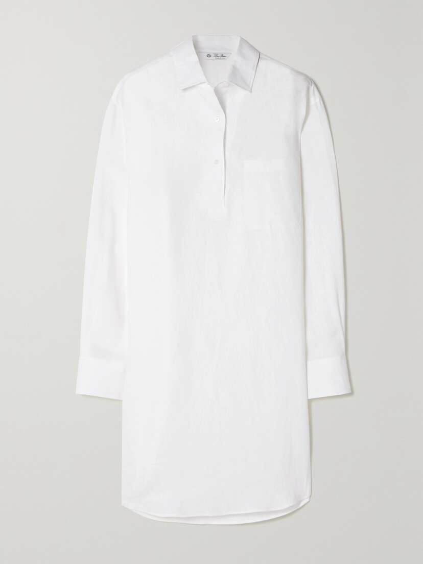 Loro Piana André Oversized Linen Polo Shirt