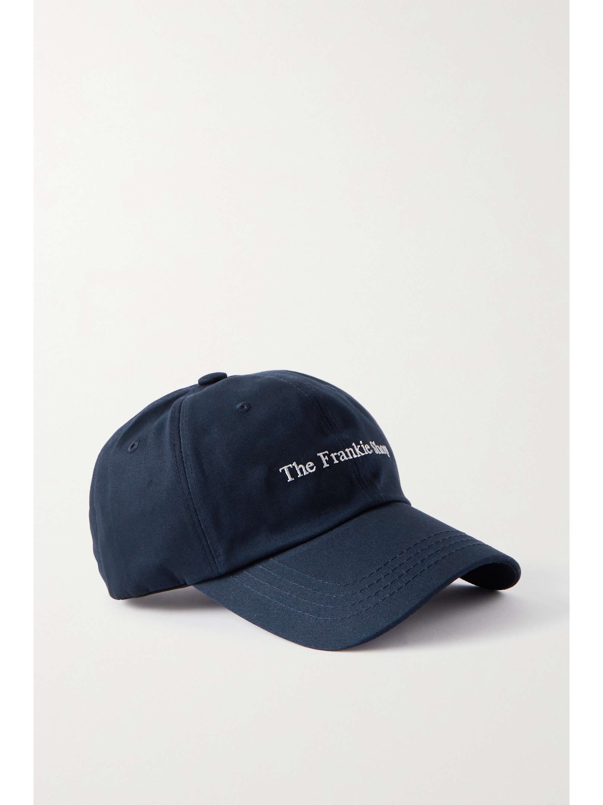 Navy Frankie embroidered cotton-twill baseball cap | FRANKIE SHOP | NET-A-PORTER