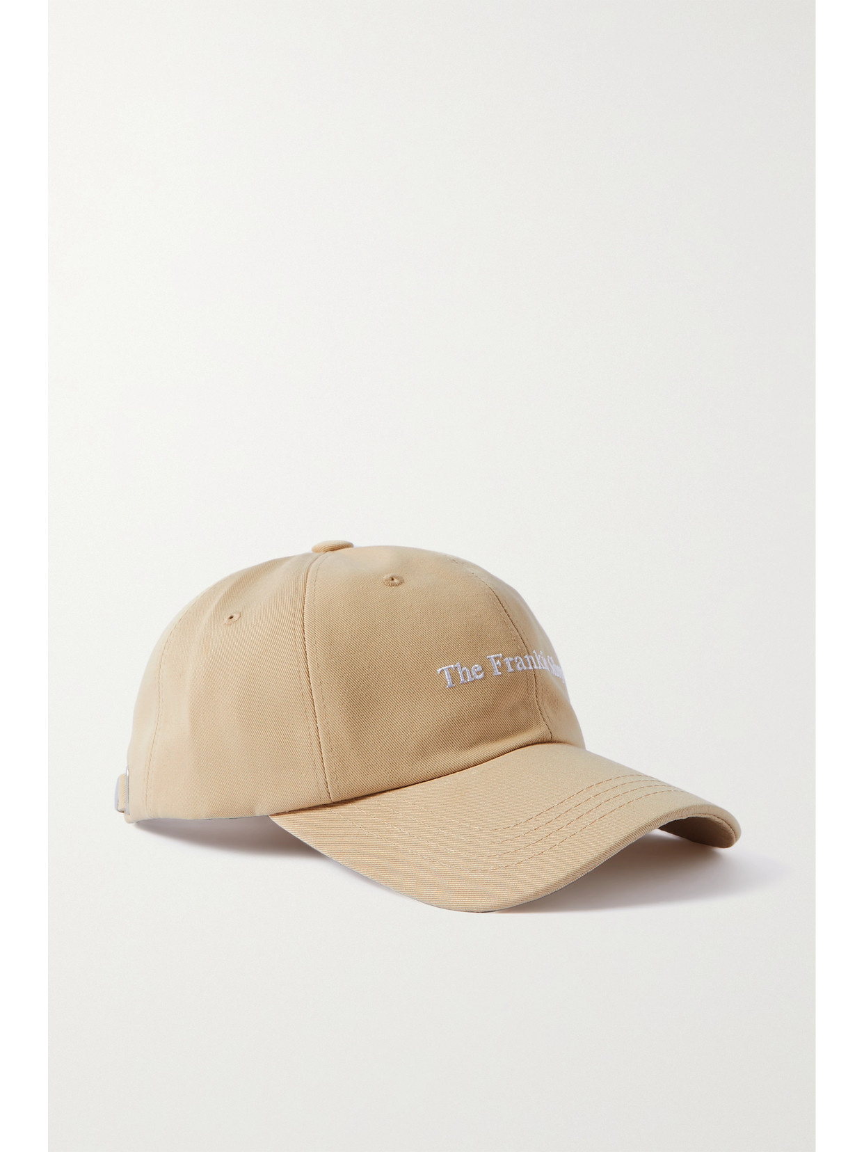 The Frankie Shop - Frankie Embroidered Cotton-twill Baseball Cap - Neutrals