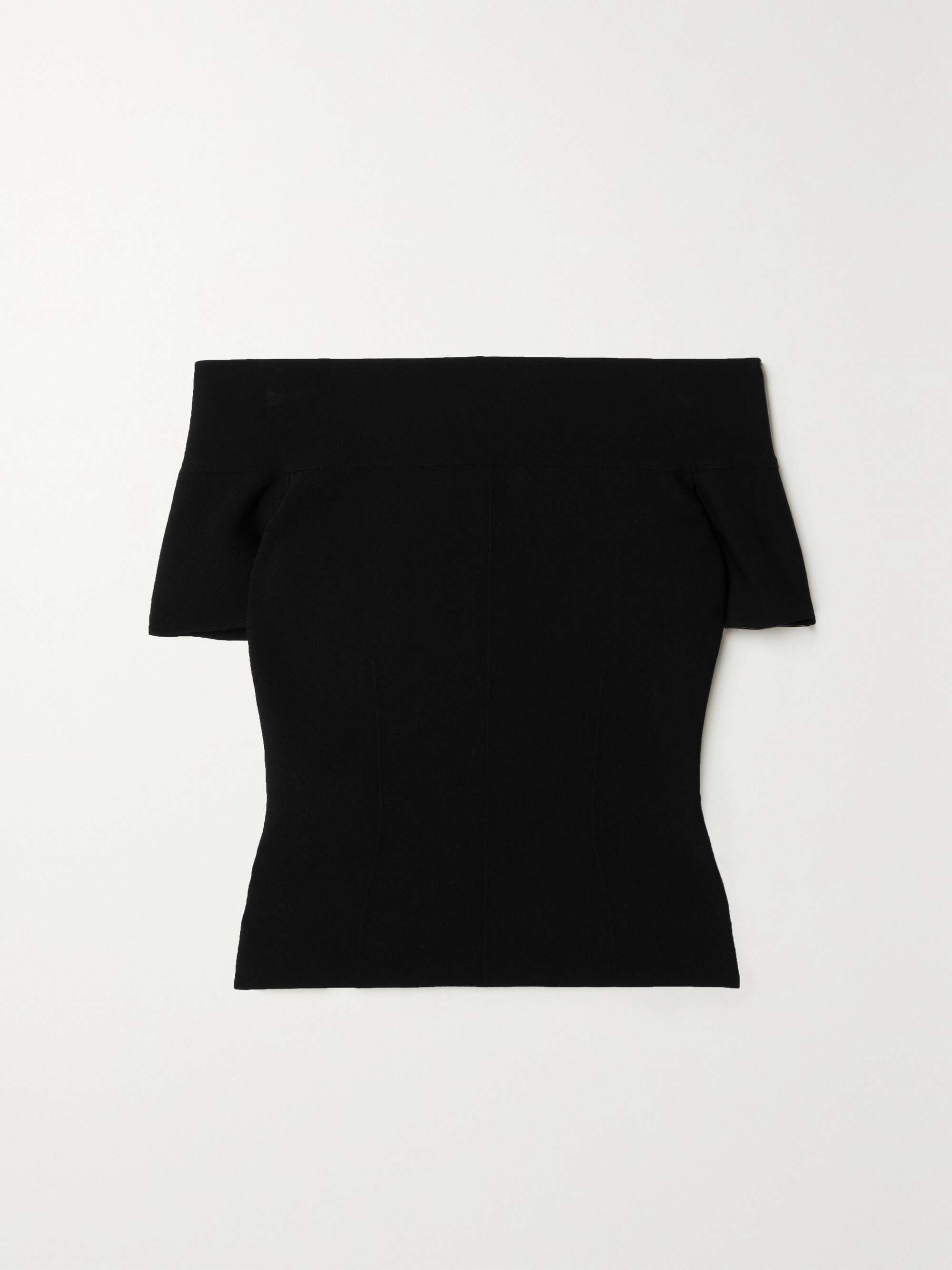 ALEXANDER MCQUEEN Off-the-shoulder stretch-knit top | NET-A-PORTER