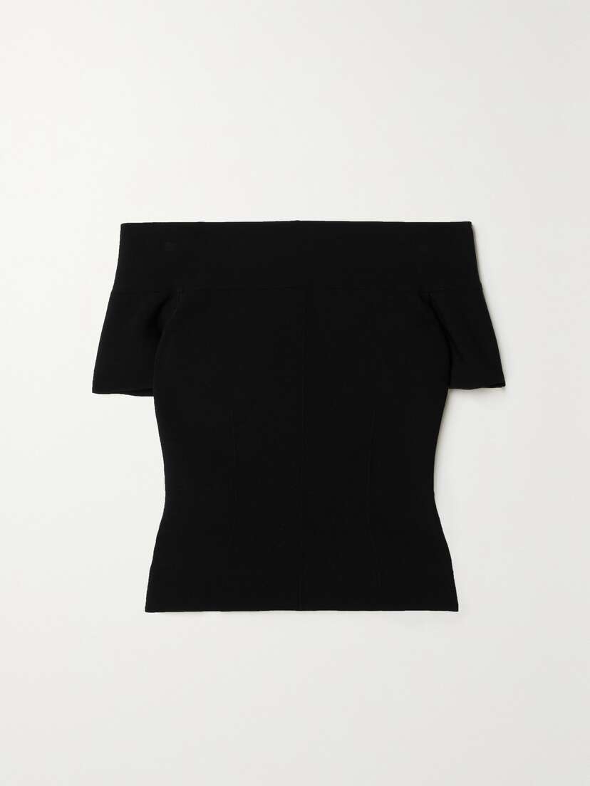 McQueen Off-the-shoulder Stretch-knit Top