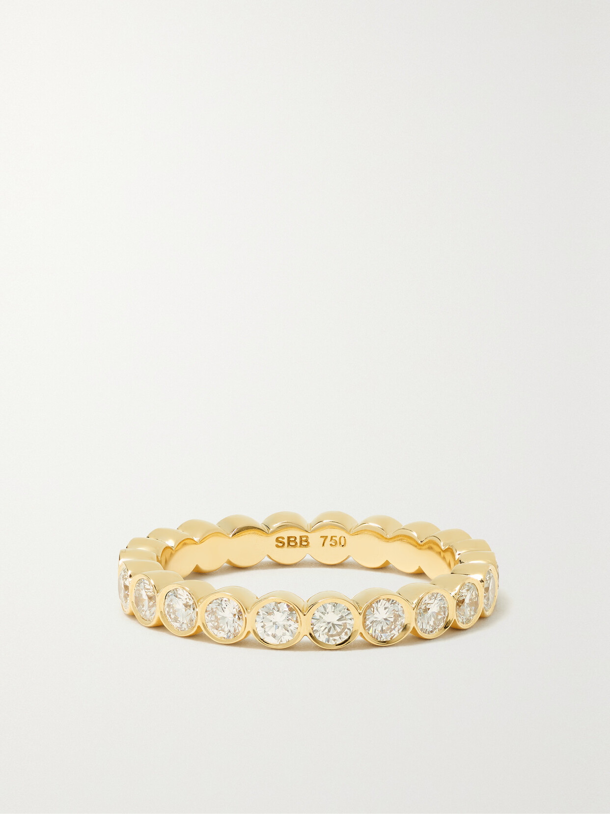 Sophie Bille Brahe 18kt Yellow Gold Mon Cher Croissant Diamond Eternity Ring In Gold