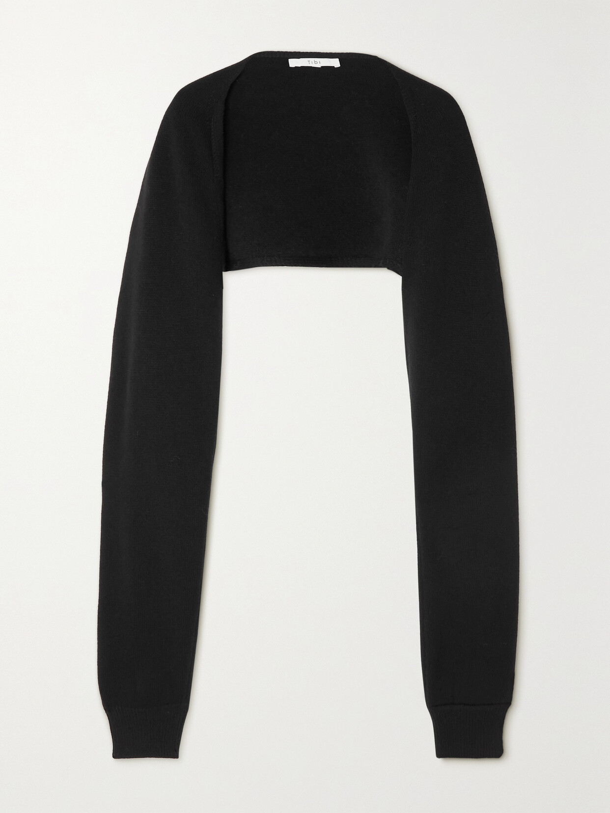 Tibi - Cropped Merino Wool-blend Cardigan - Black