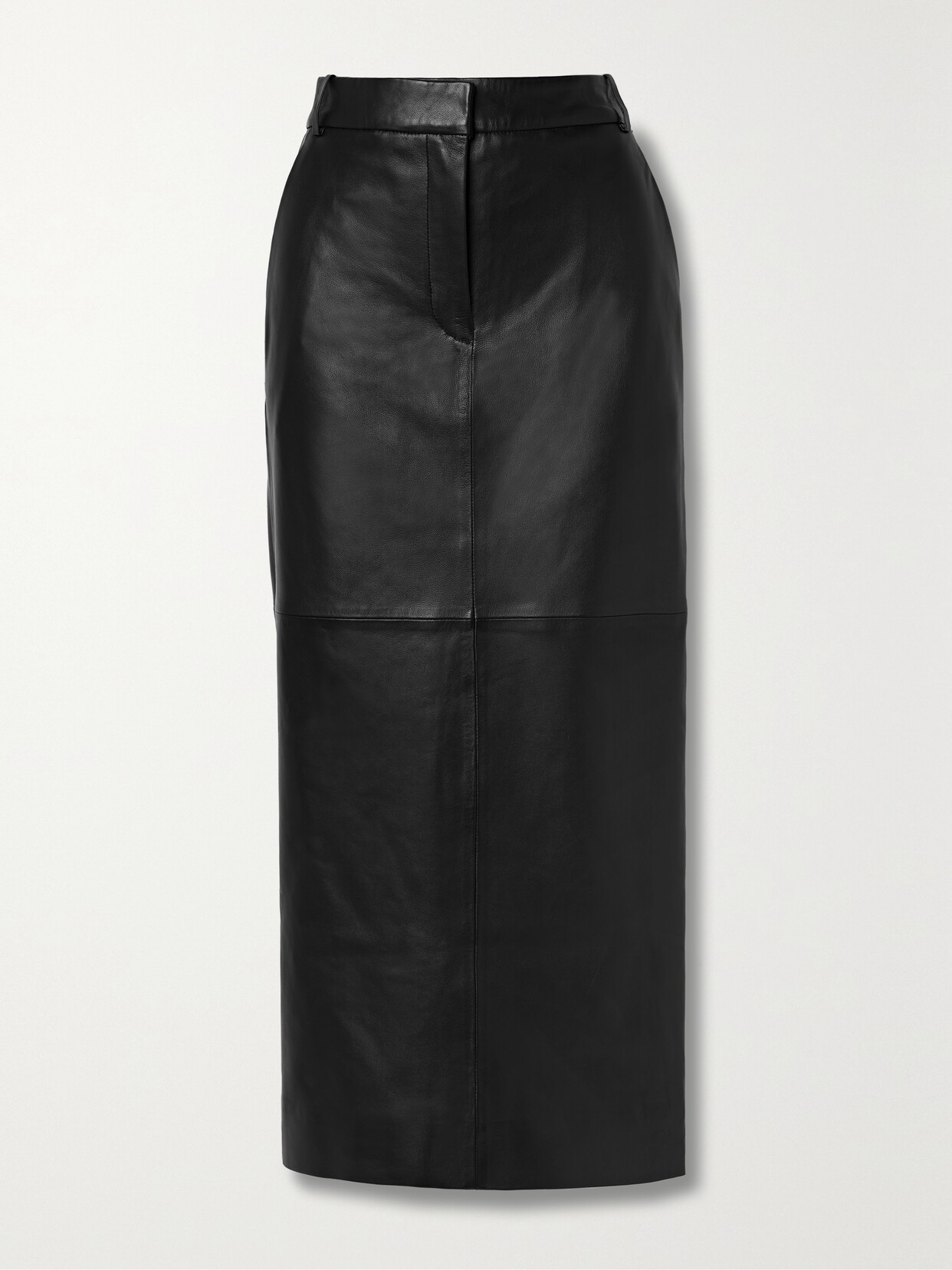 Tibi - Leather Maxi Skirt - Black