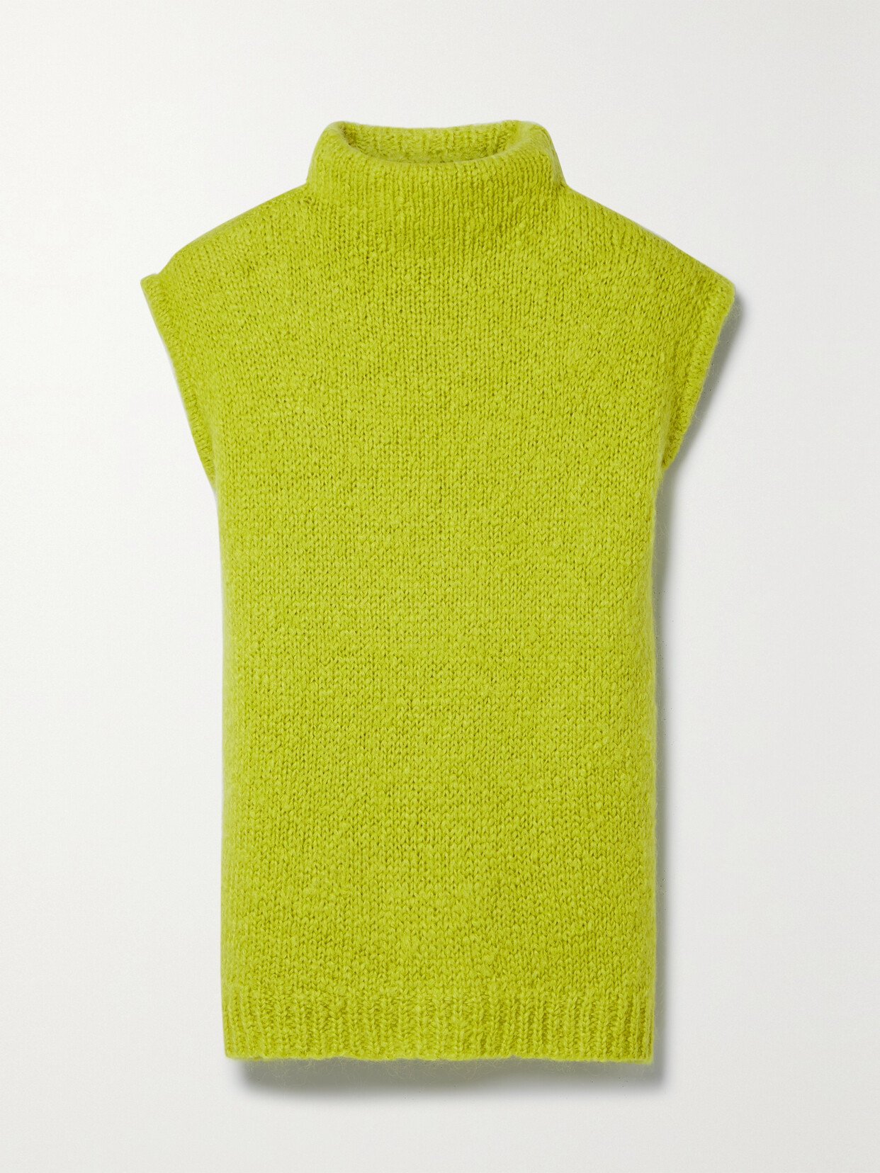 Tibi - Claude Mohair-blend Turtleneck Vest - Green