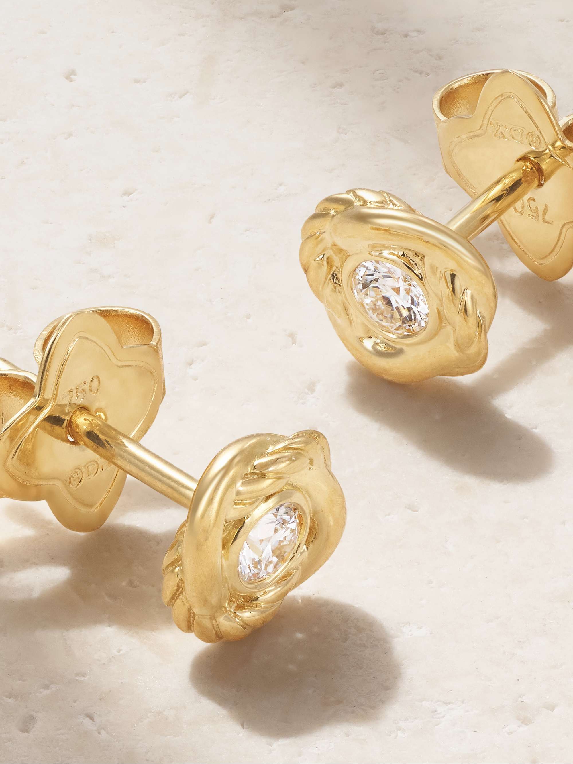 DAVID YURMAN Infinity 18-karat gold diamond earrings
