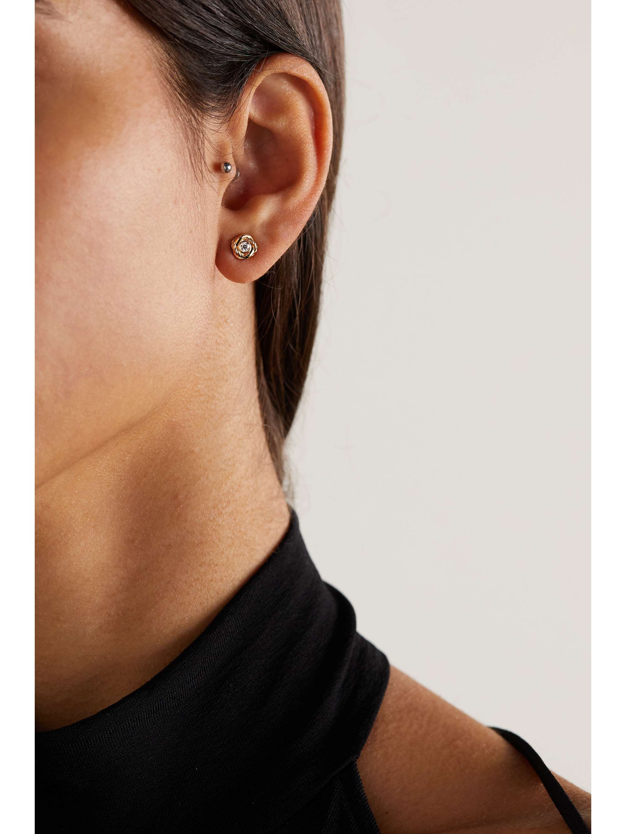 DAVID YURMAN Infinity 18-karat gold diamond earrings