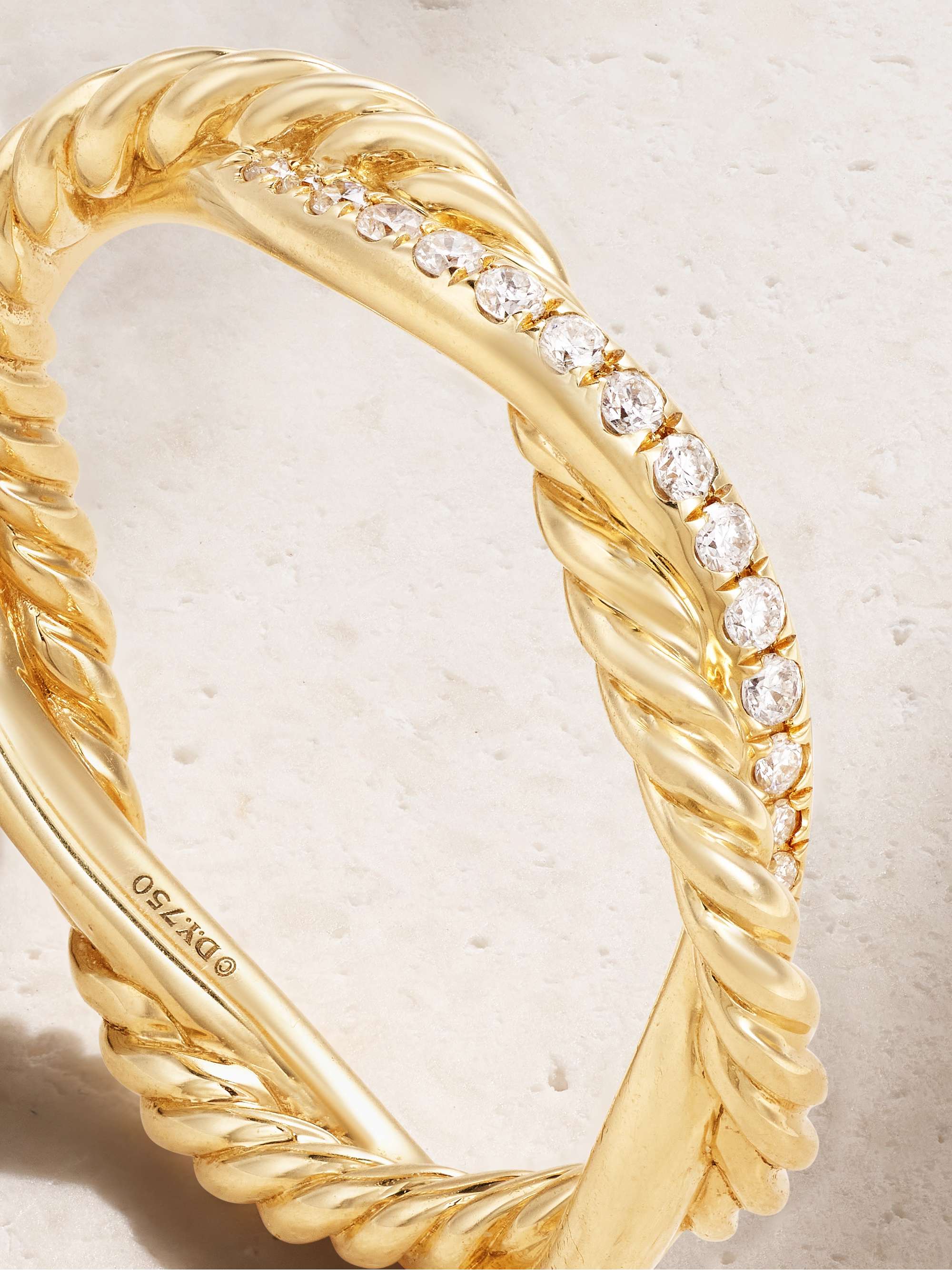 DAVID YURMAN Bague en or 18 carats (750/1000) et diamants Petite Infinity