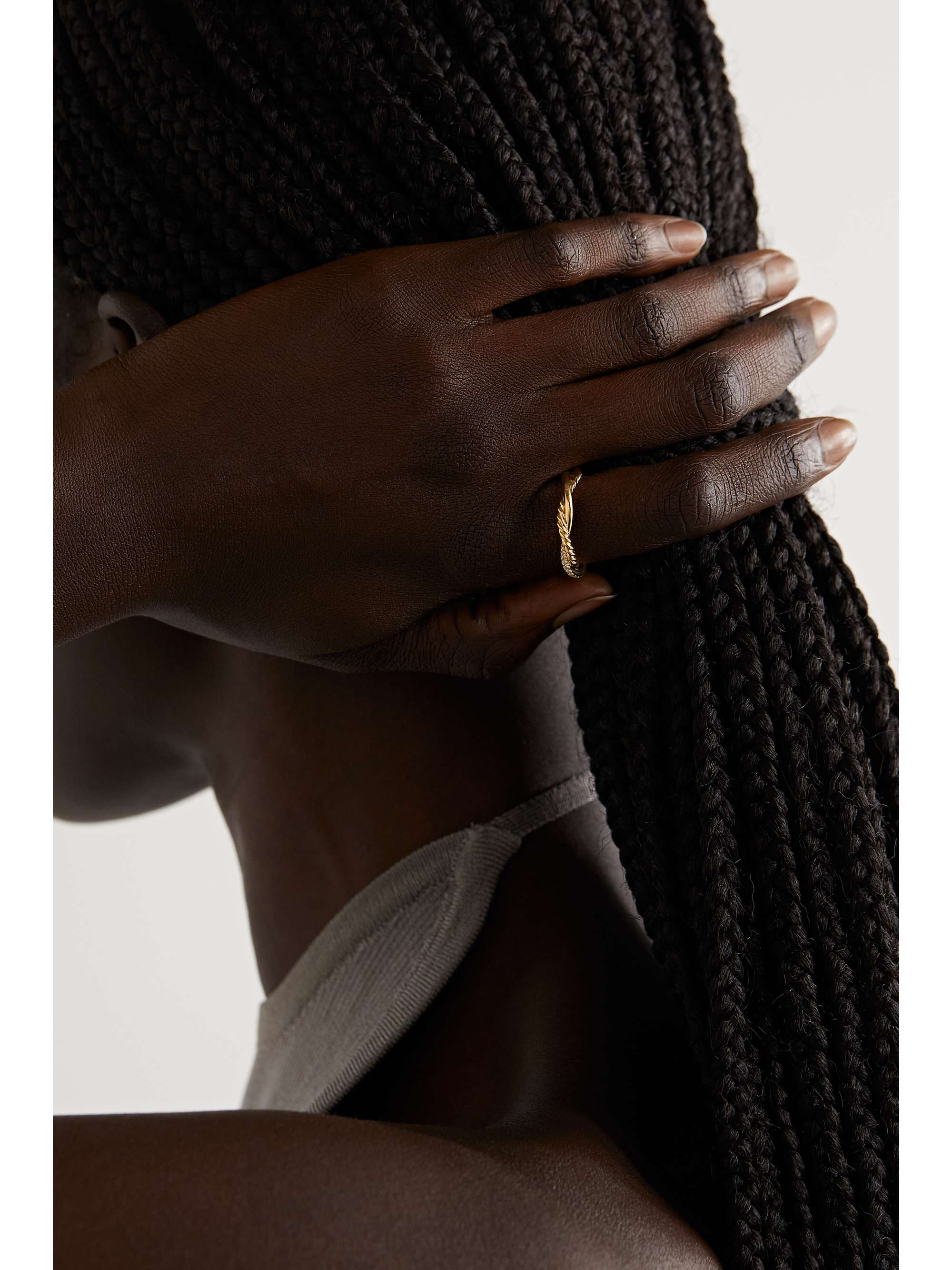 DAVID YURMAN Bague en or 18 carats (750/1000) et diamants Petite Infinity