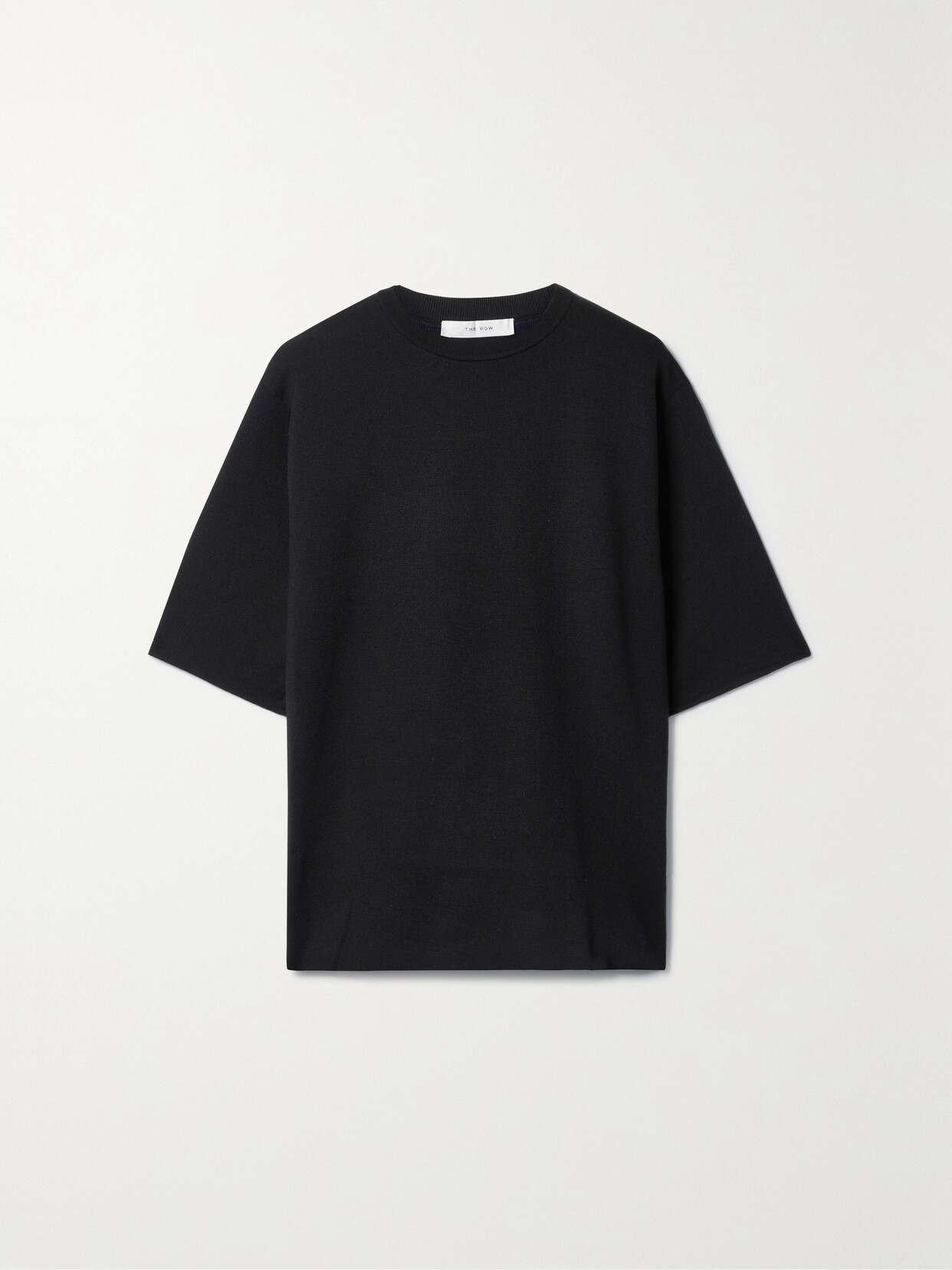 The Row Silas Knitted T-shirt In Black