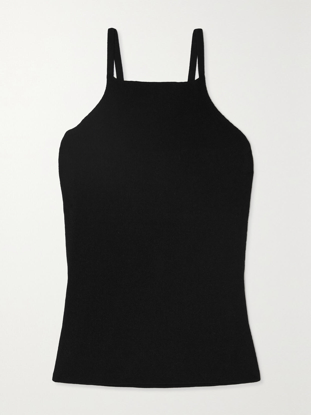 The Row Ladas Ribbed-knit Tank In Black