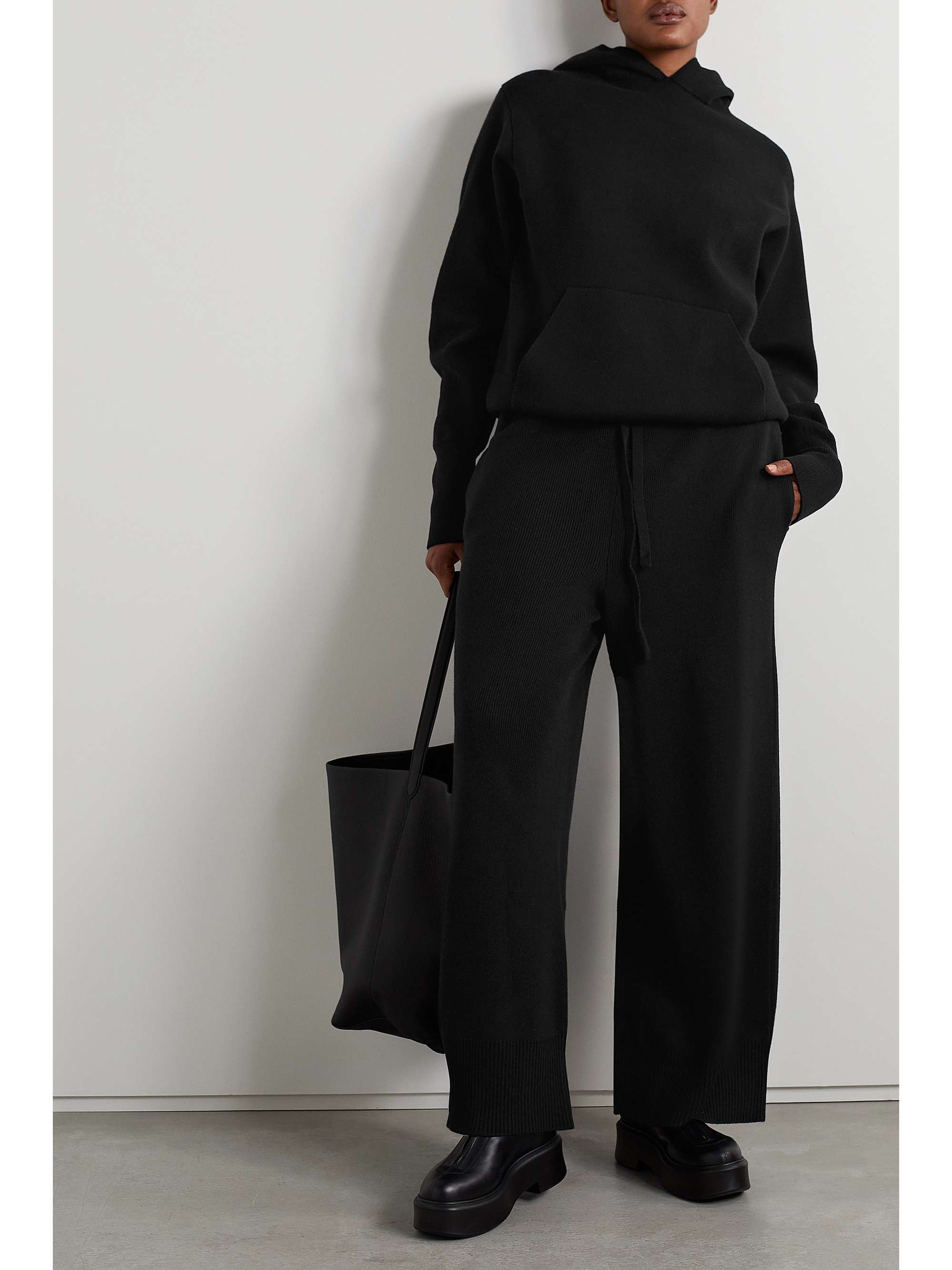 THE ROW Anton cashmere wide-leg pants