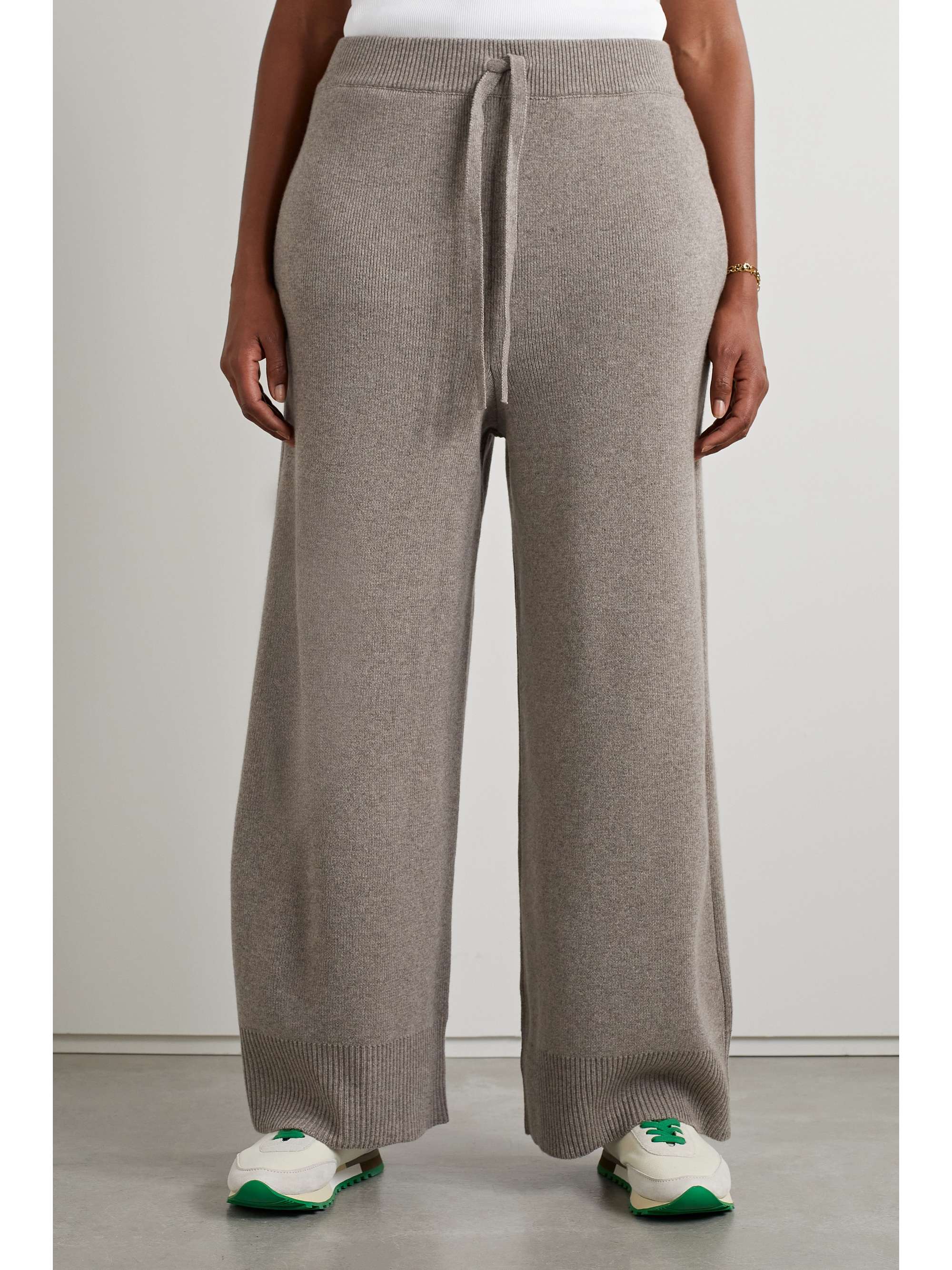 THE ROW Anton cashmere wide-leg pants