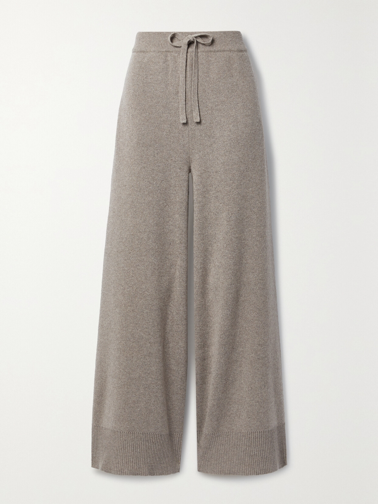 Shop The Row Anton Cashmere Wide-leg Pants In Neutrals