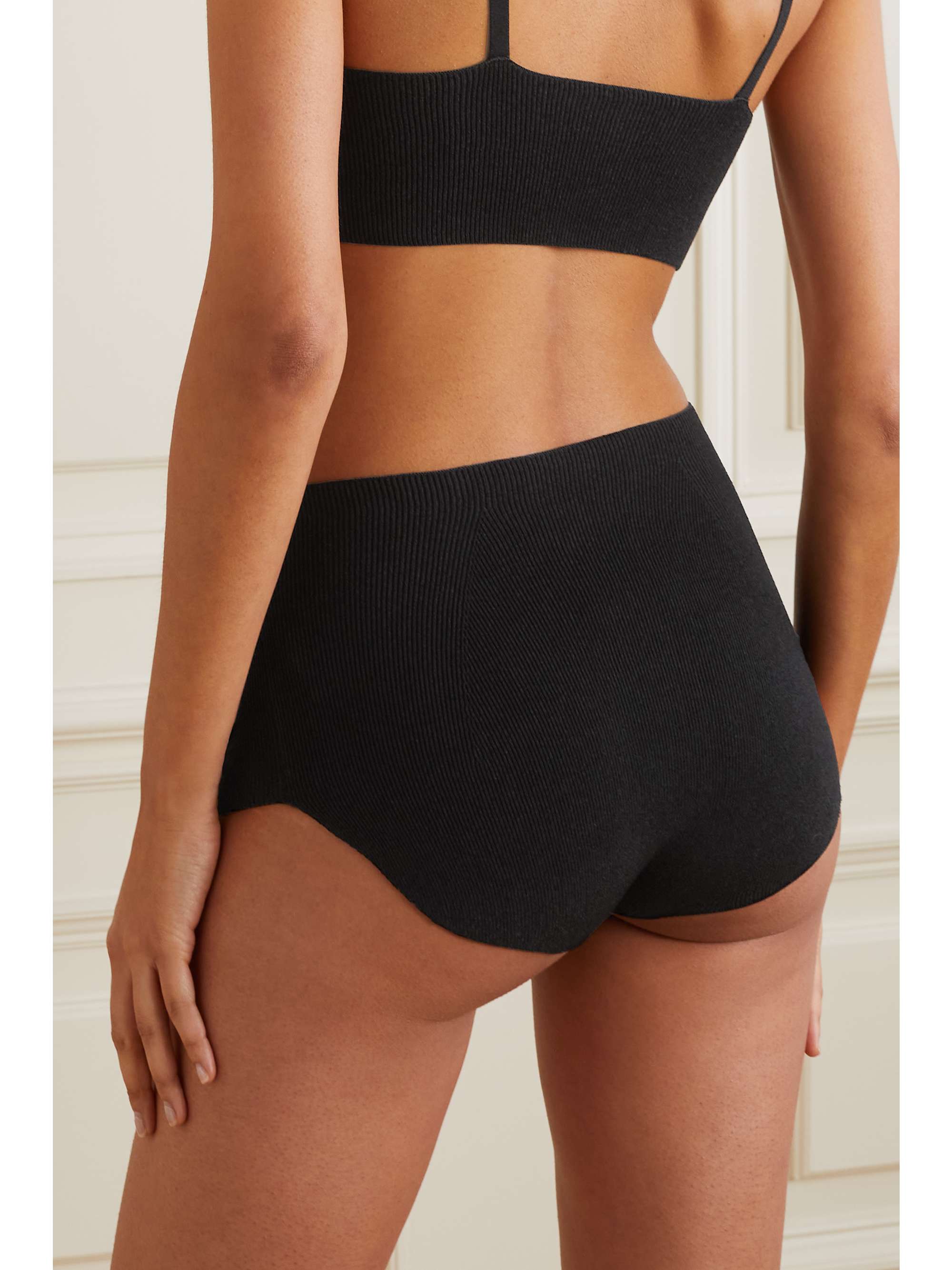 THE ROW Ausra ribbed stretch-jersey briefs