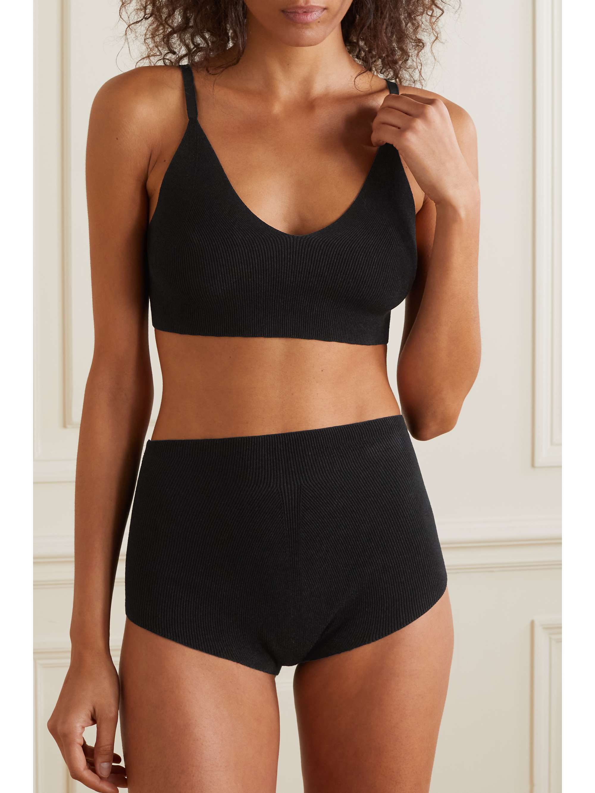 THE ROW Ausra ribbed stretch-jersey briefs