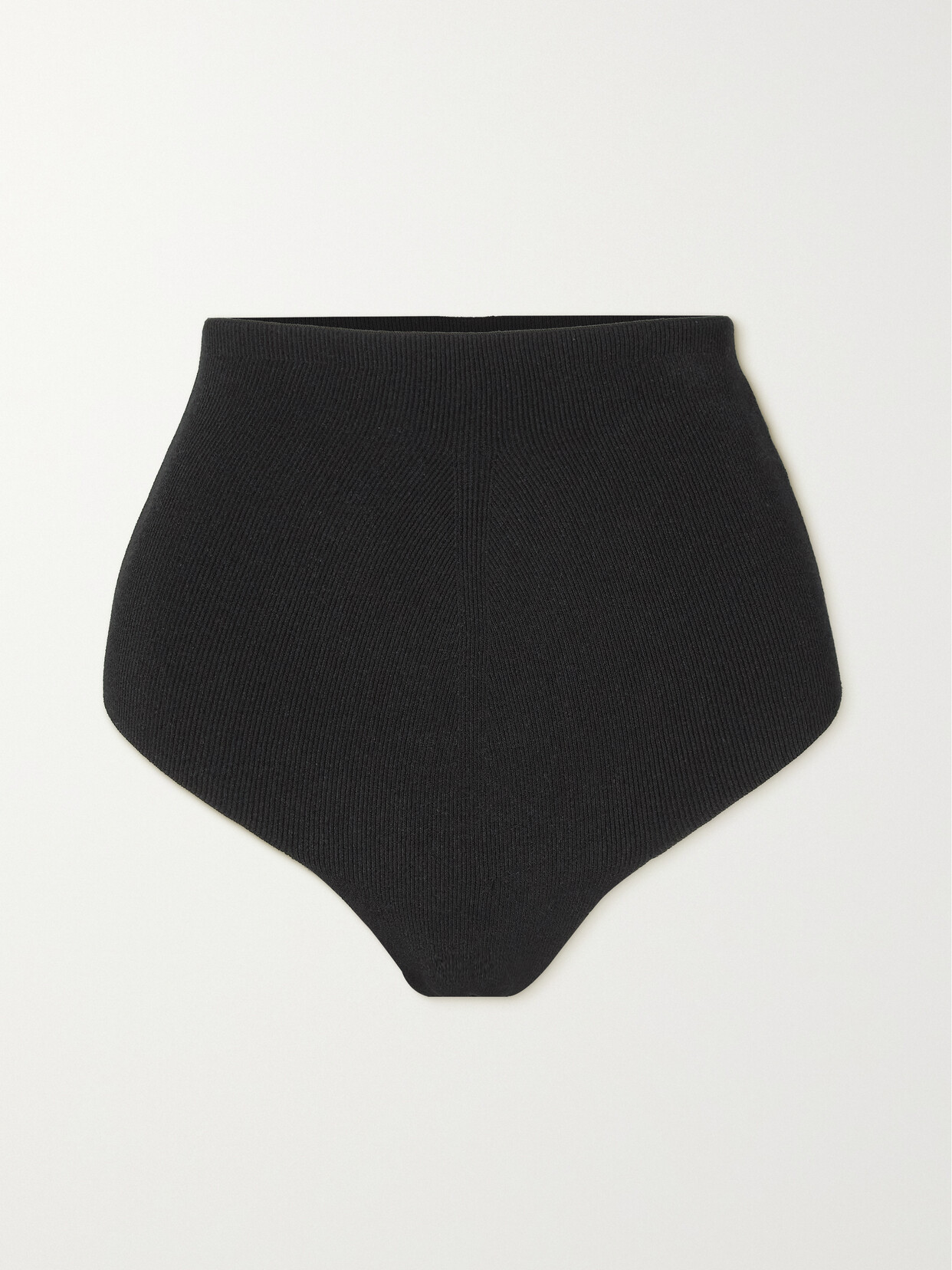 The Row Ausra Ribbed Stretch-jersey Briefs In Black