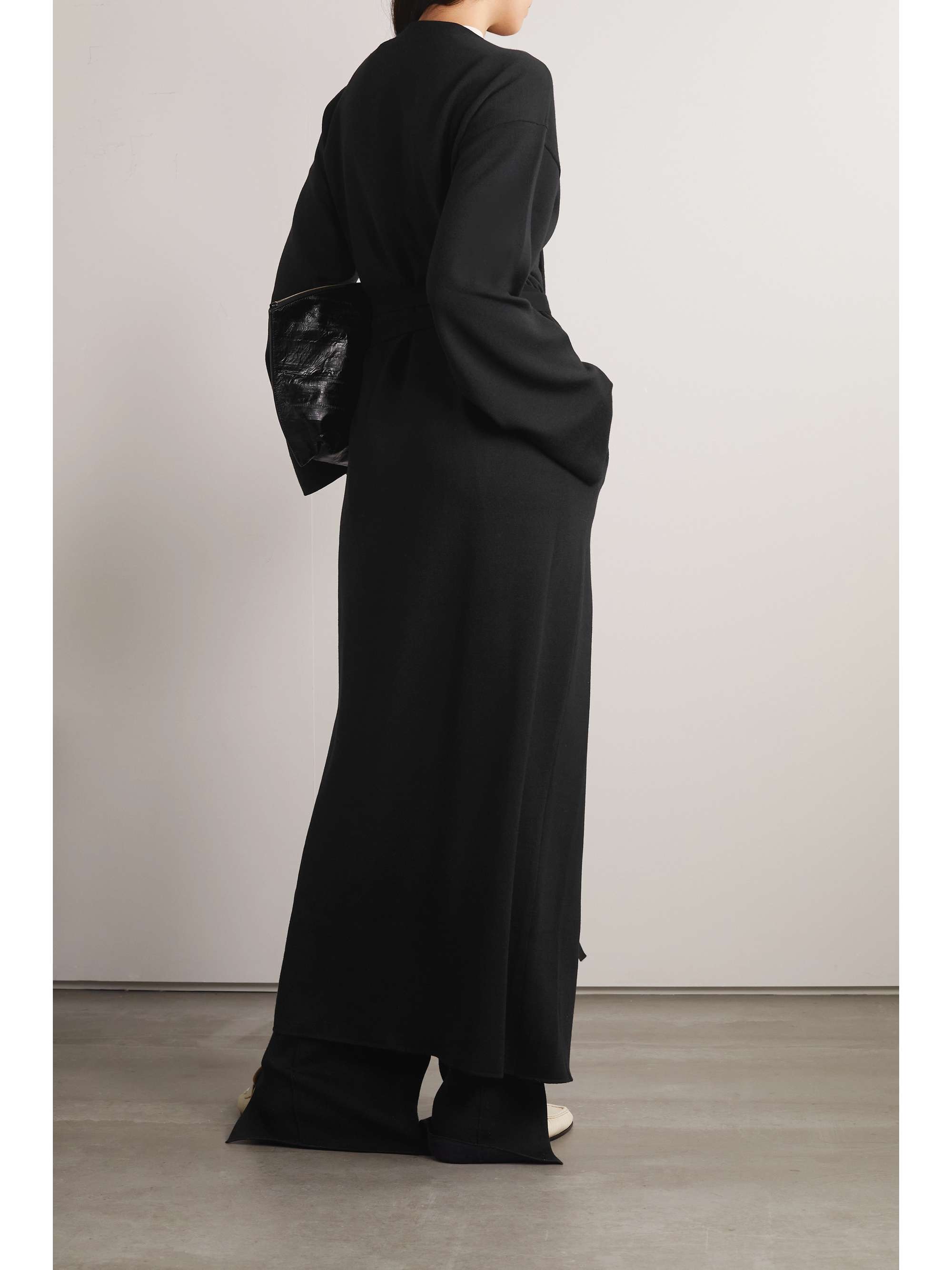 THE ROW Aras stretch wool, silk and cashmere-blend maxi wrap dress