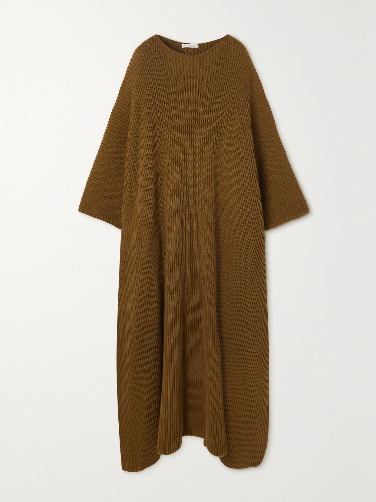 The Row Roman Ribbed Cashmere Poncho - Brown