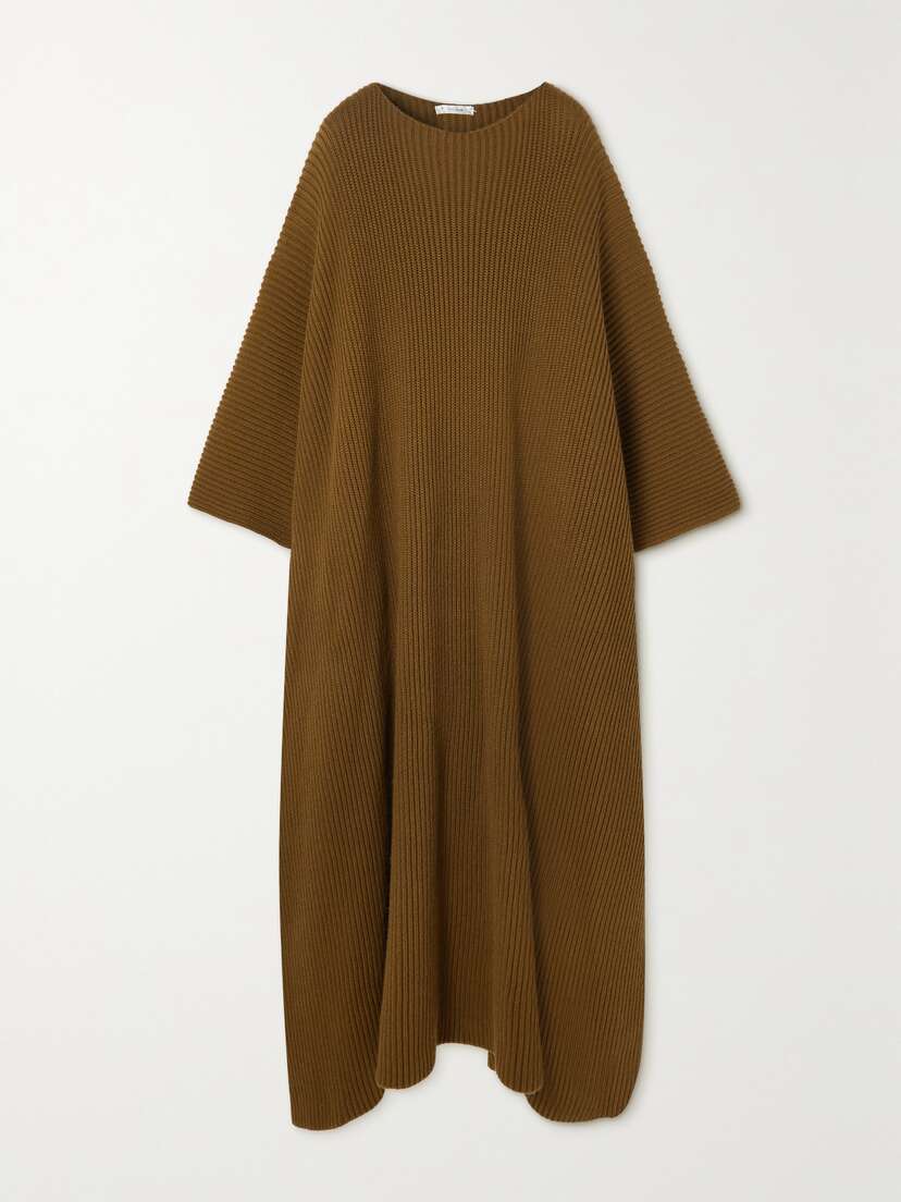 The Row — Roman ribbed cashmere poncho
