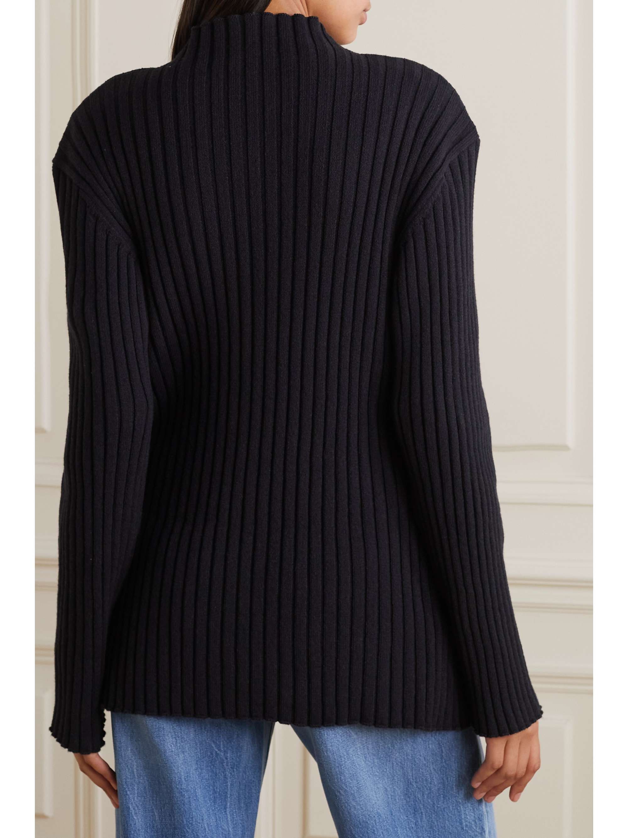 THE ROW Ribbed cashmere turtleneck sweater