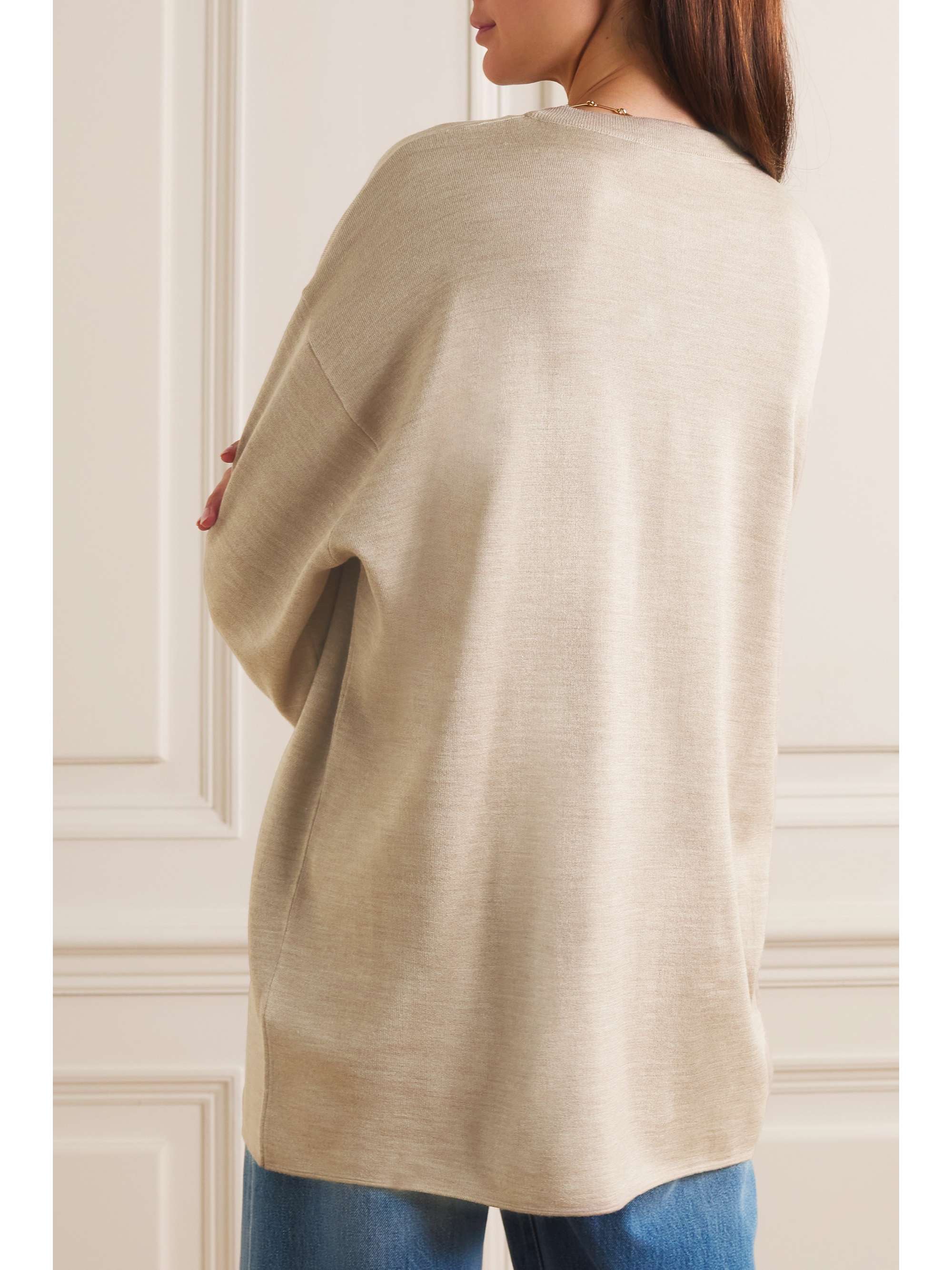 THE ROW Naso mélange knitted top