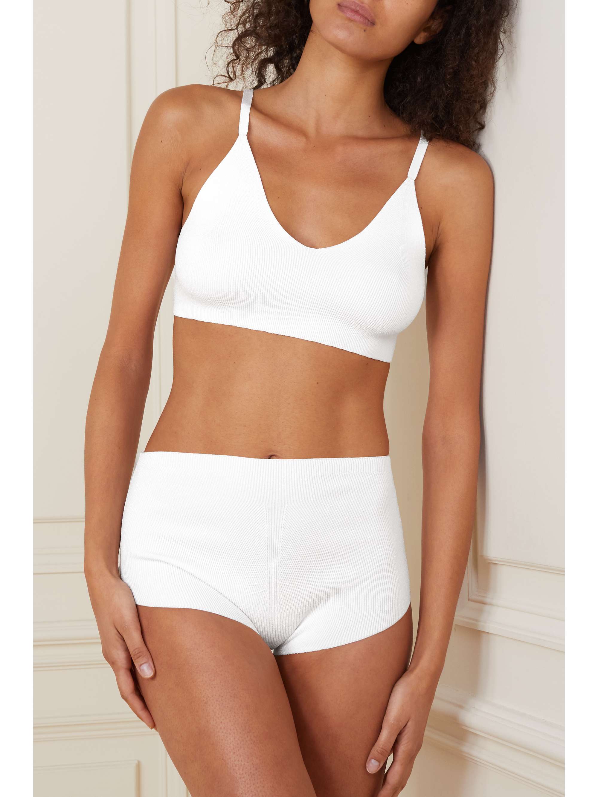 THE ROW Ausra ribbed stretch-jersey briefs