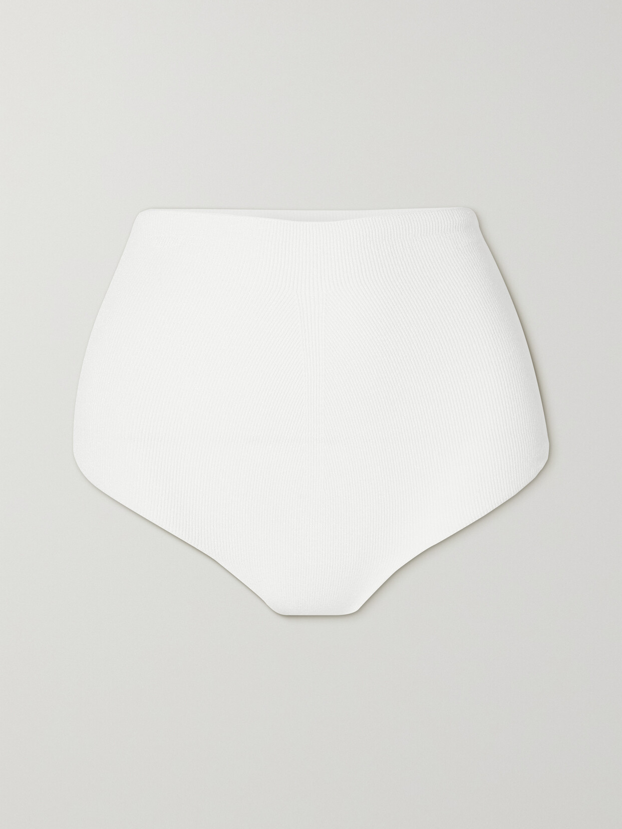 The Row Ribbed Stretch-jersey Briefs In White