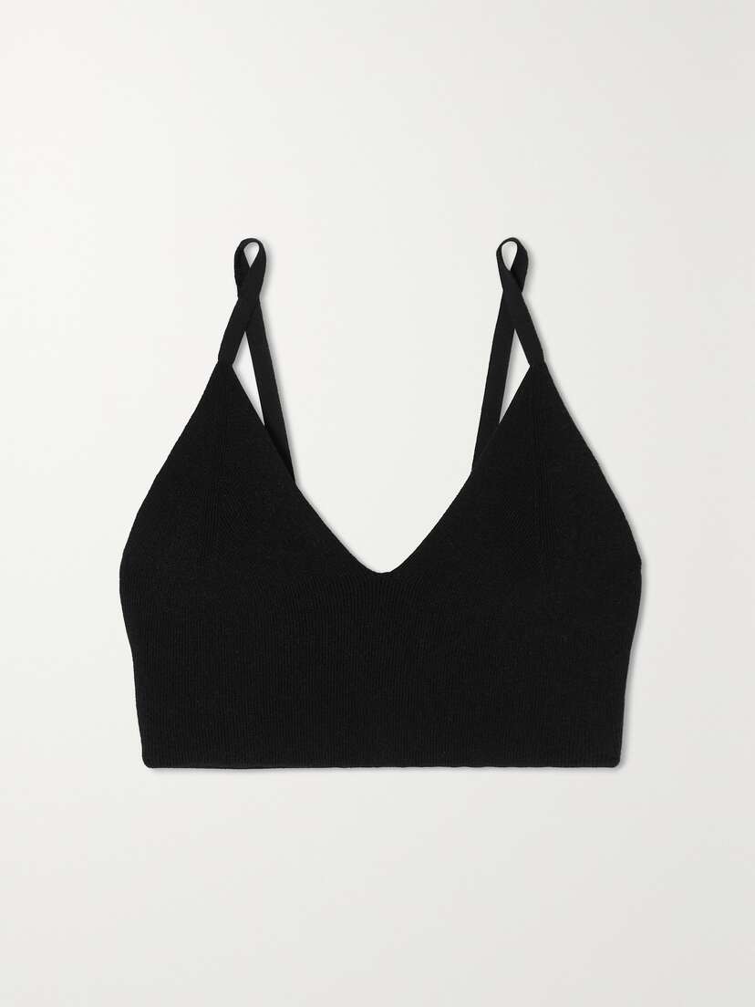 The Row Elisa Ribbed Stretch-jersey Bralette - x large