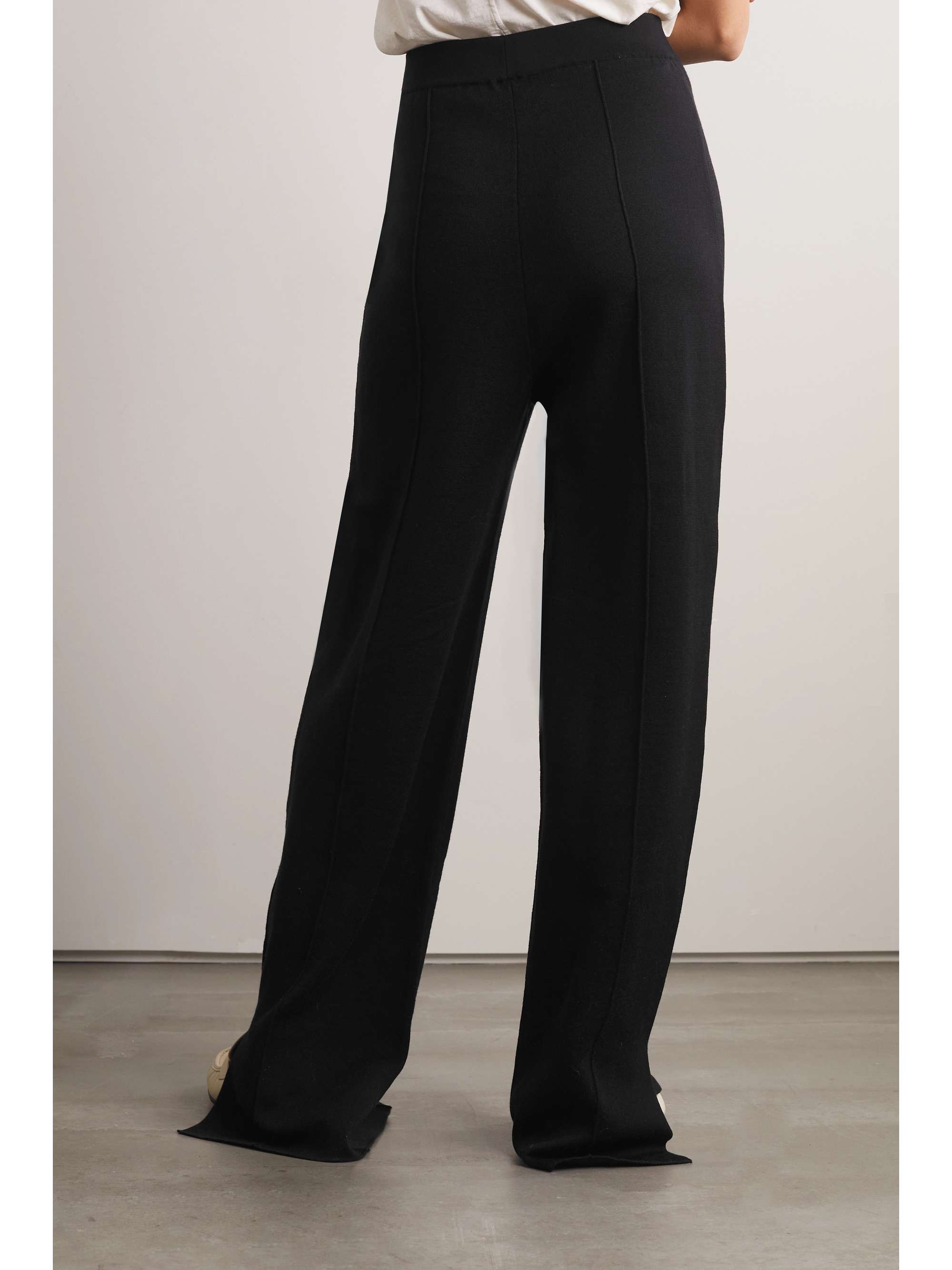 THE ROW Egle stretch wool, silk and cashmere-blend straight-leg pants