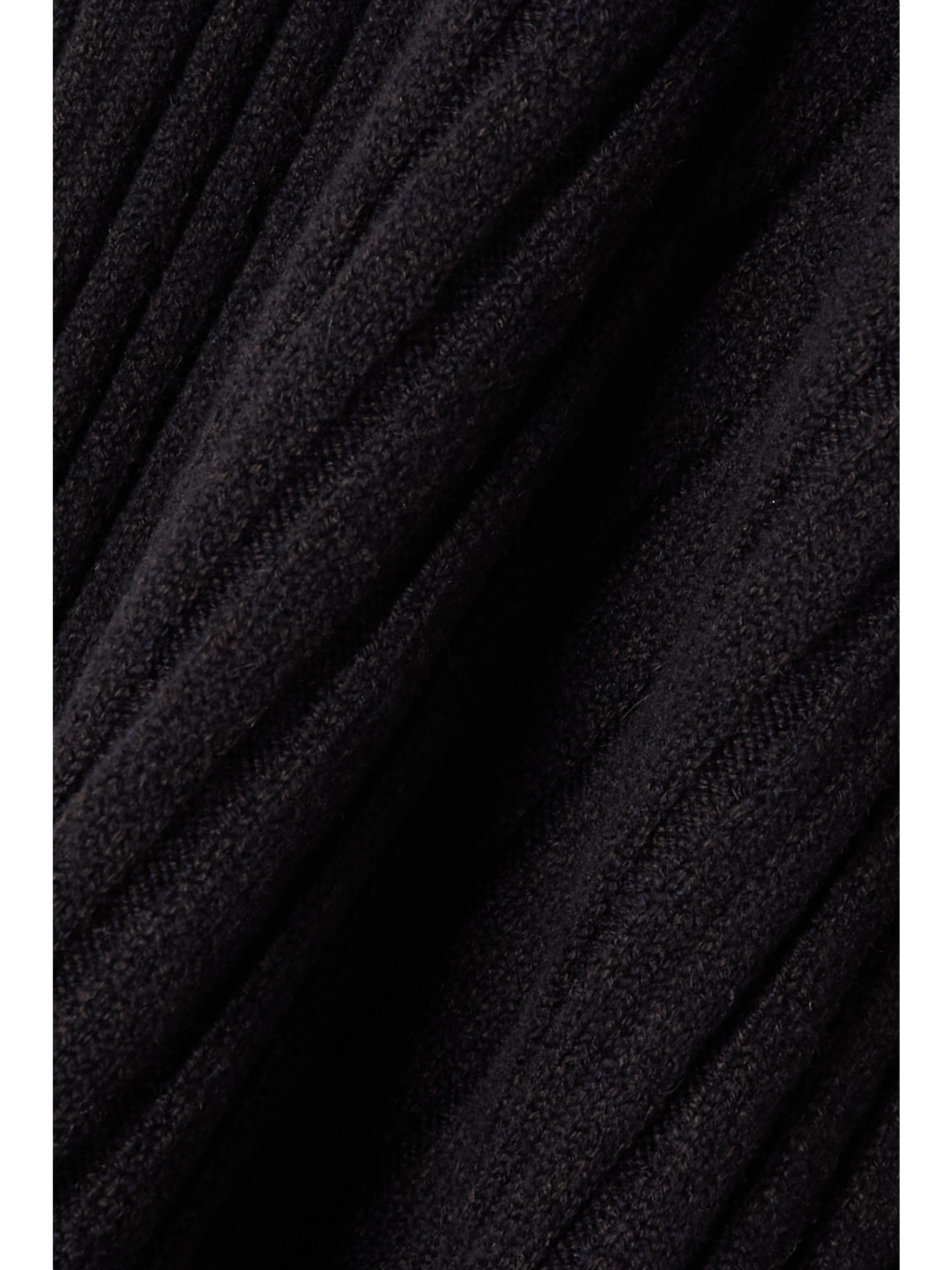 The Row Bija ribbed cashmere flared pants