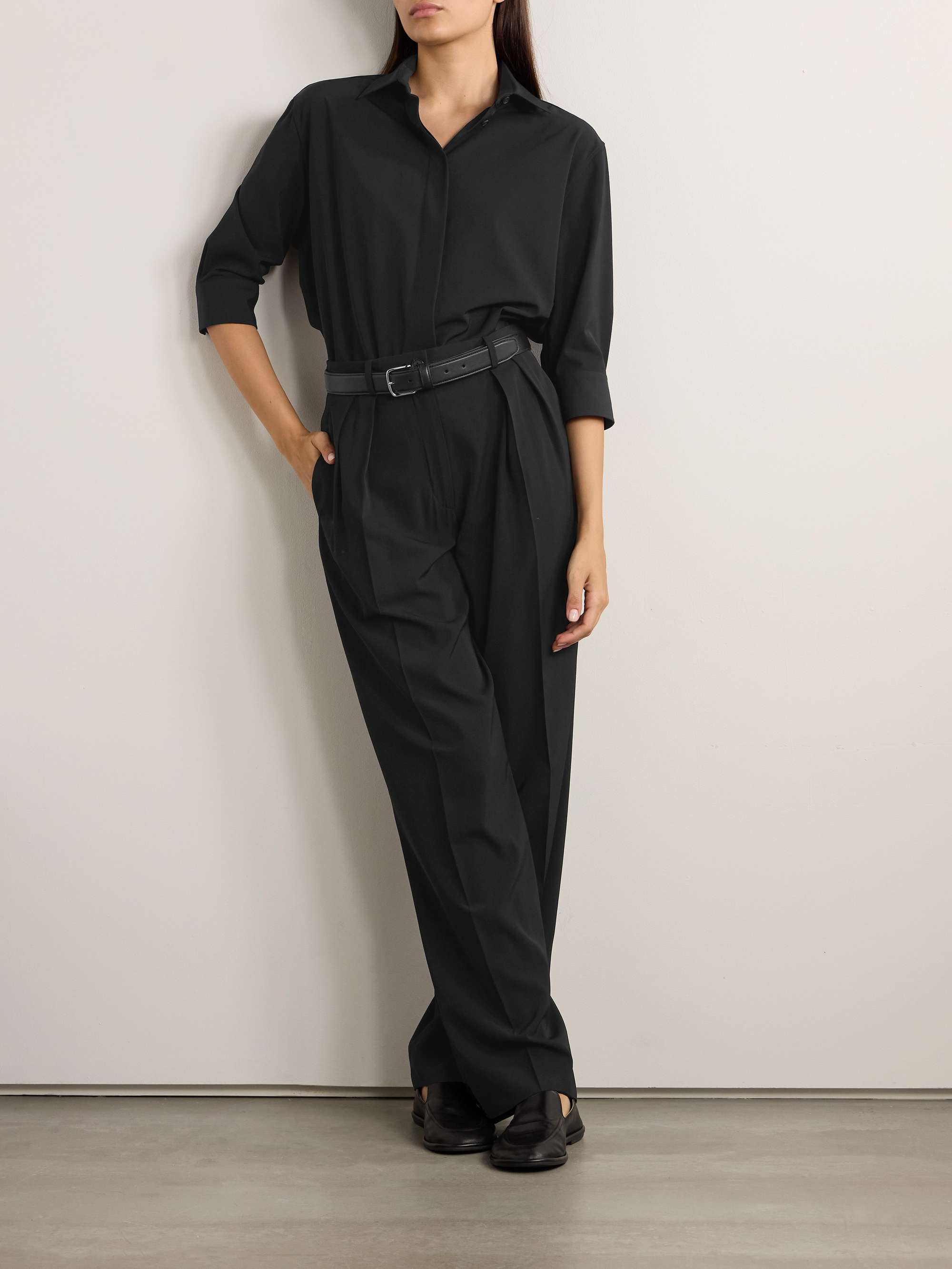 THE ROW Elada crepe shirt