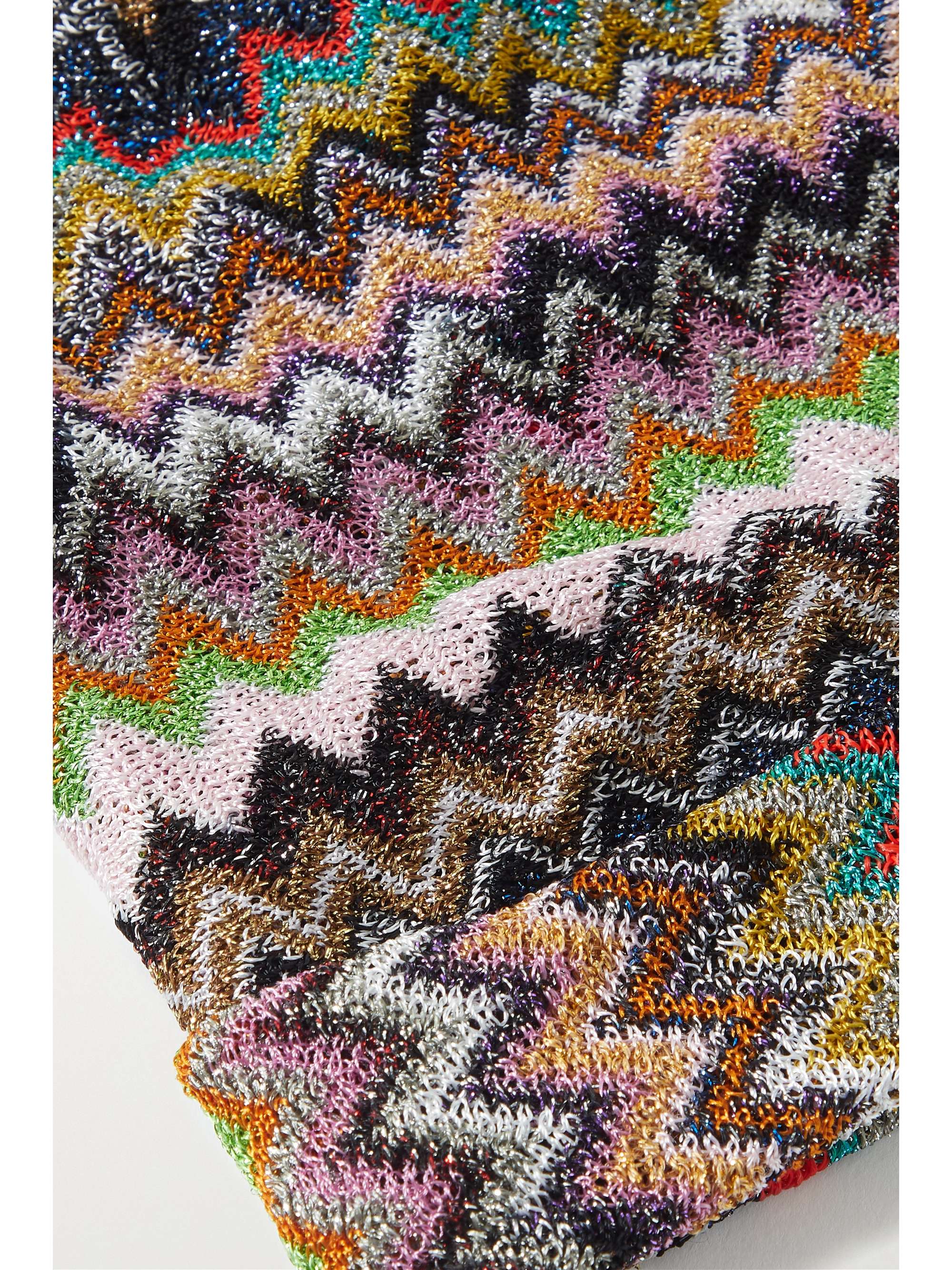 IDEA SPA Metallic crochet-knit beanie