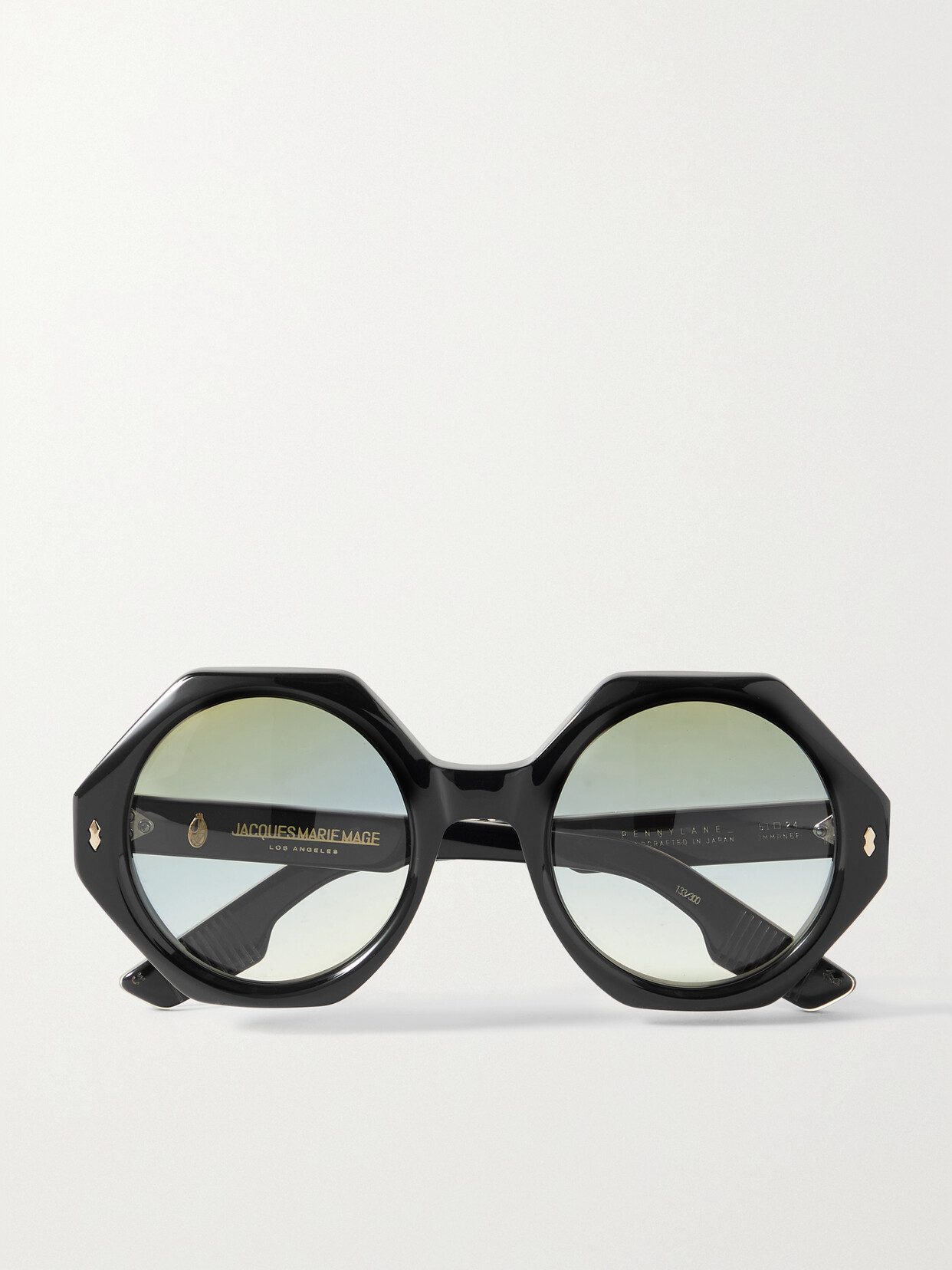 Jacques Marie Mage - Pennylane Oversized Hexagon-frame Acetate And Gold-tone Sunglasses - Black