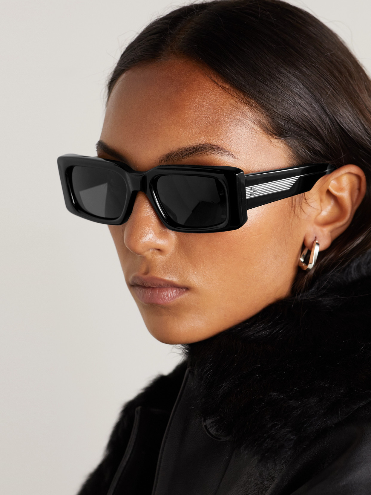 Shop Jacques Marie Mage Supersonic Square-frame Acetate Sunglasses In Black