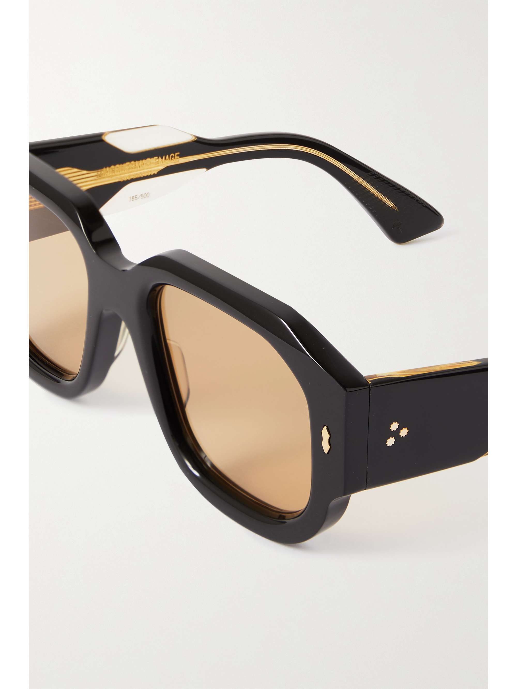 JACQUES MARIE MAGE Lacy oversized D-frame acetate sunglasses