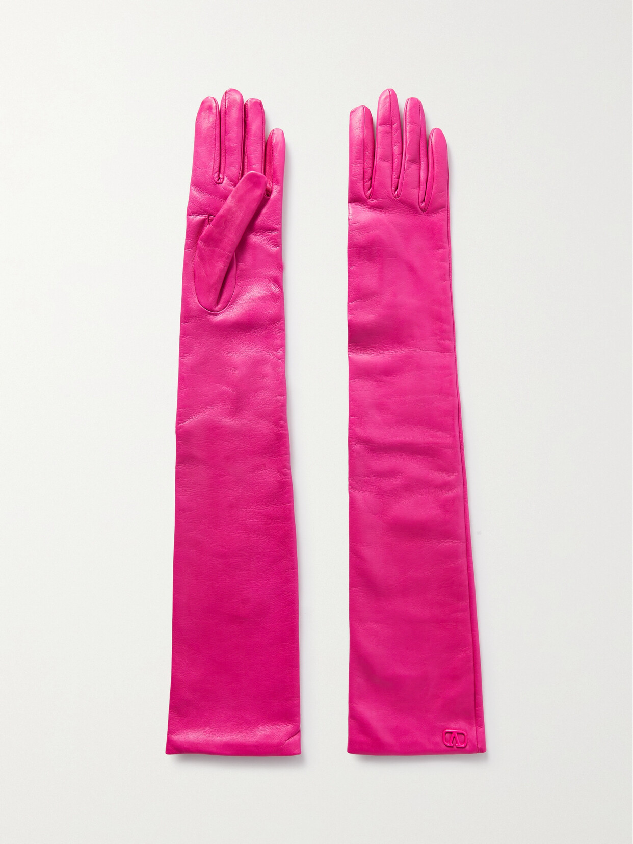 Valentino Vlogo Signature Pink Opera Gloves In Pink