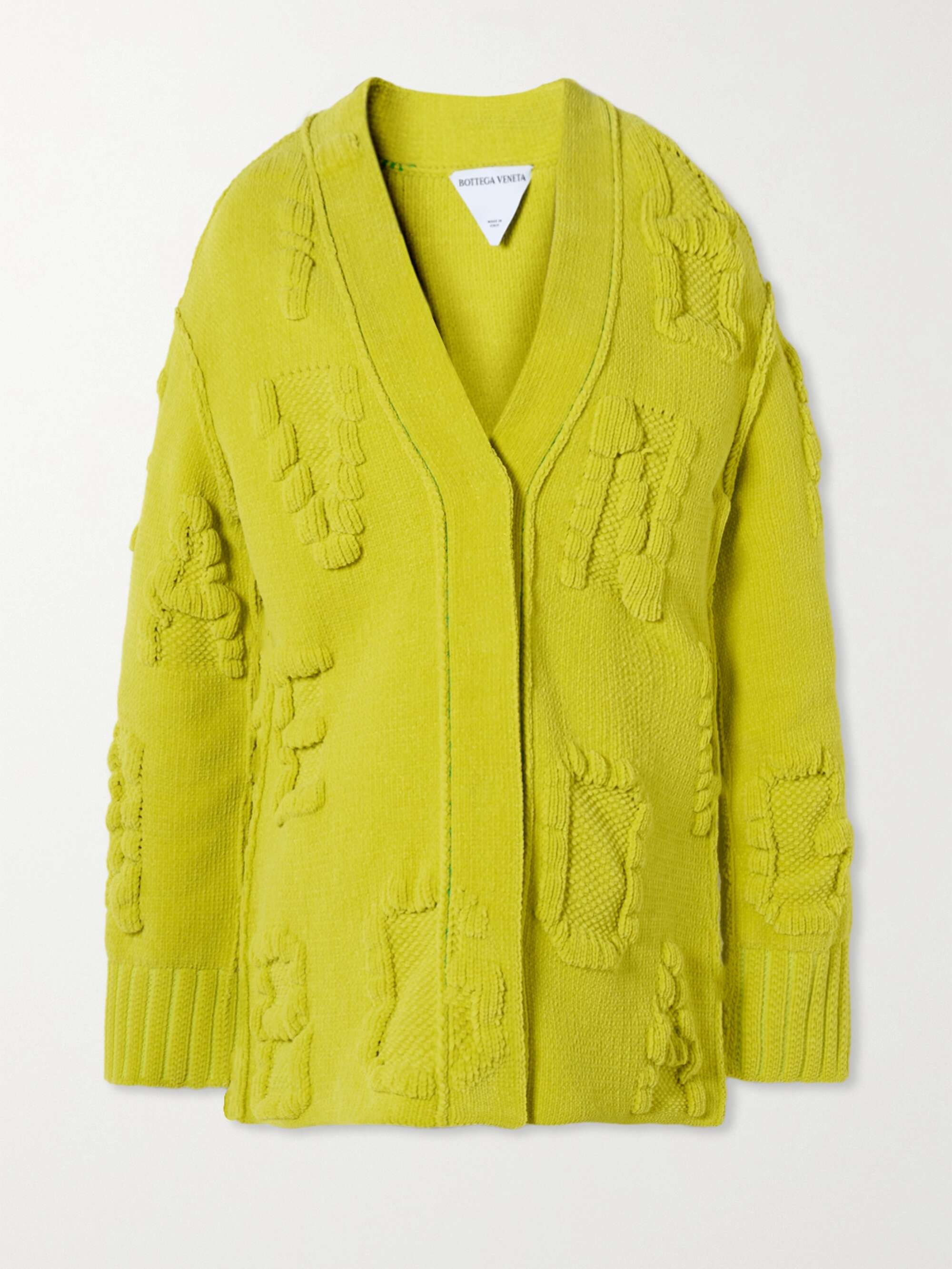 Green Chenille cardigan | BOTTEGA 