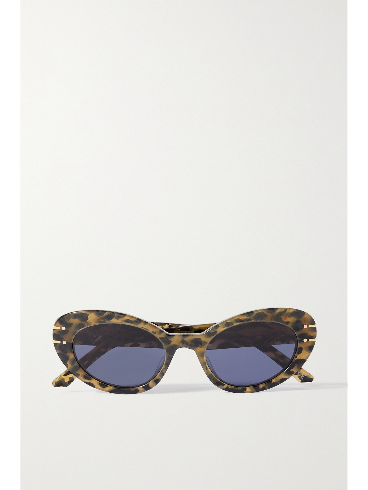 DIOR Eyewear - Diorsignature B3u Tortoiseshell Acetate And Gold-tone Cat-eye Sunglasses - Blue