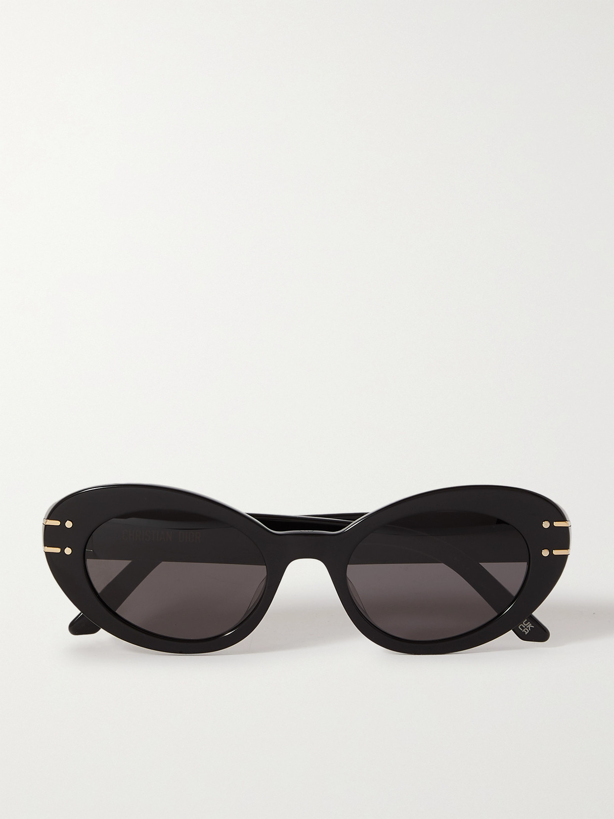 Dior Signature Cat-eye Acetate And Gold-tone Sunglasses In Black