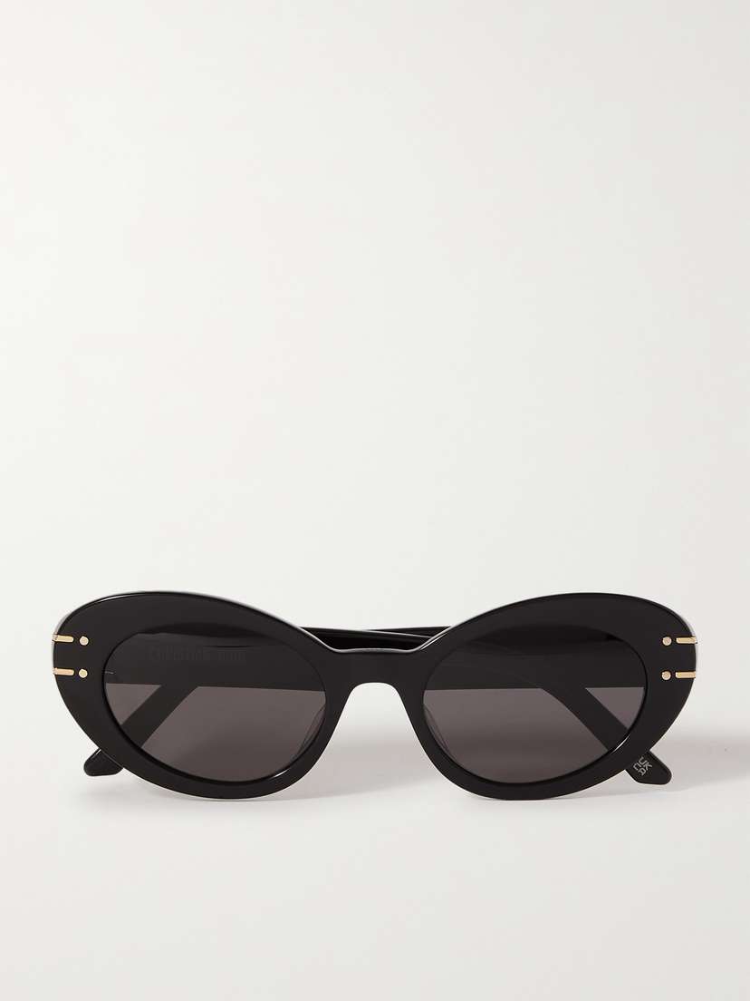 DIOR Eyewear Diorsignature B3u Cat-eye Acetate And Gold-tone Sunglasses
