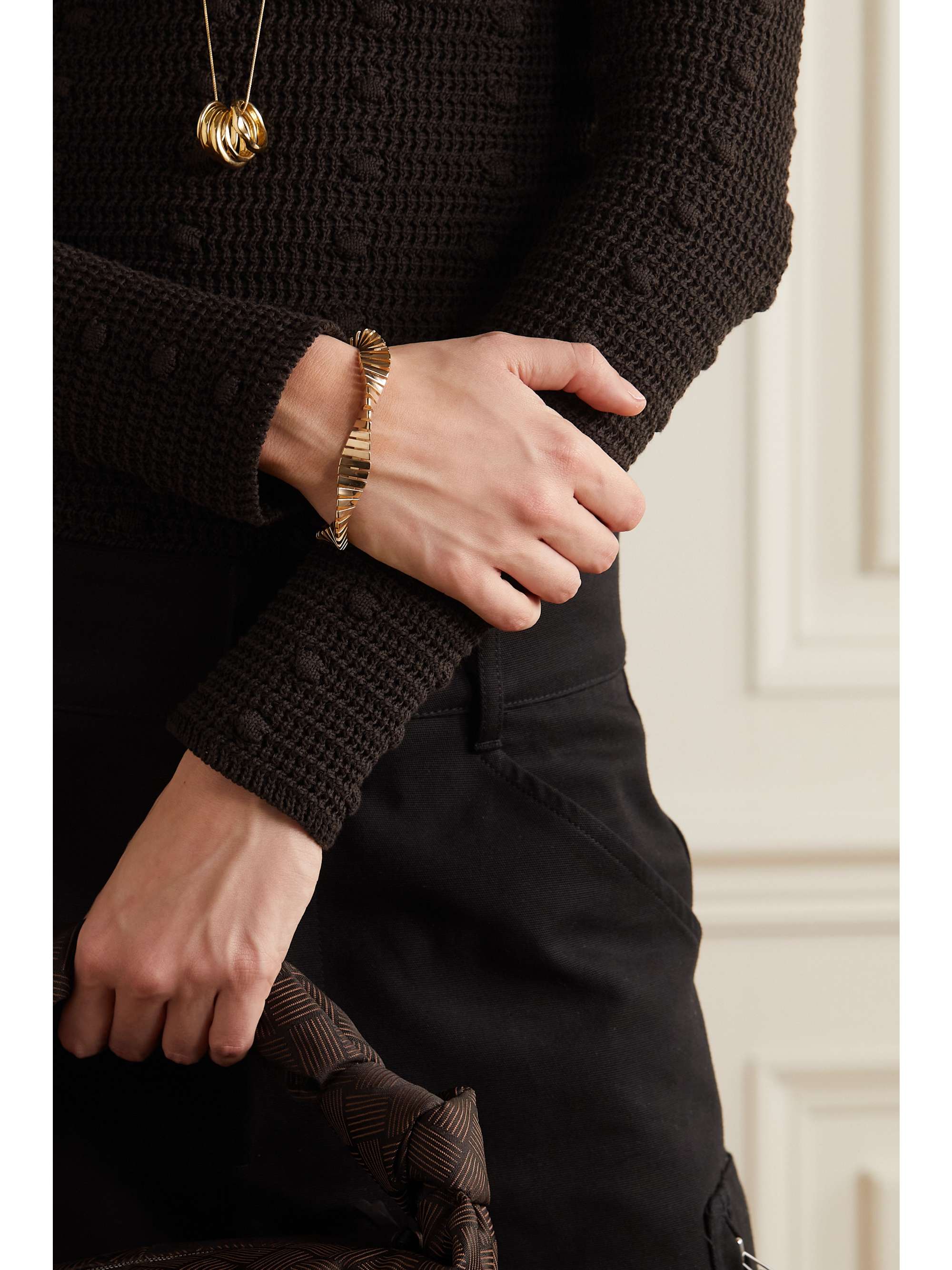 BOTTEGA VENETA Twist gold-plated bracelet