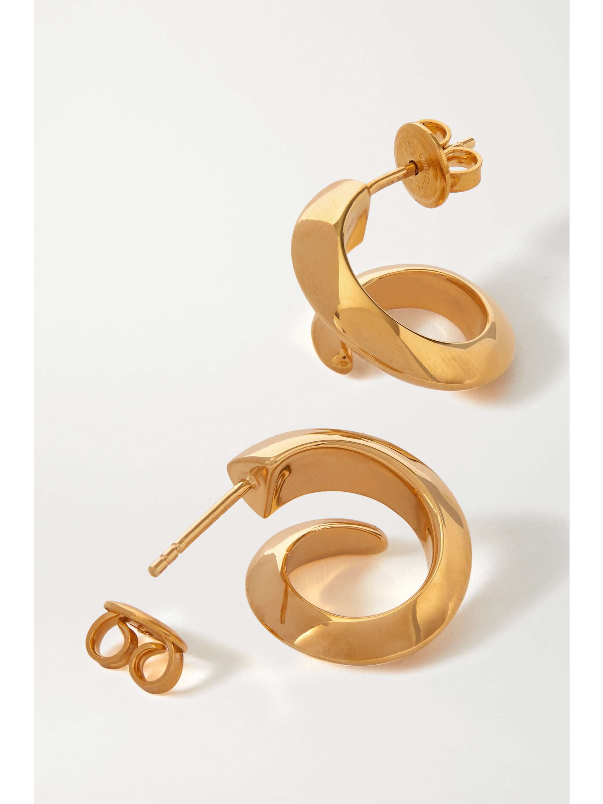 BOTTEGA VENETA Gold-plated hoop earrings