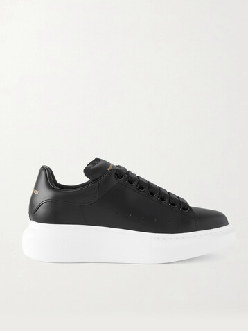 McQueen Leather exaggerated-sole sneakers