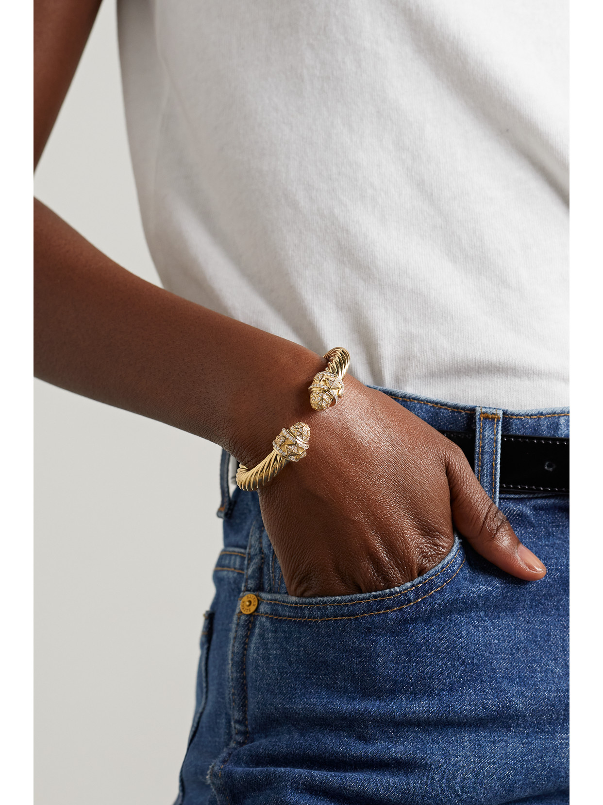 David Yurman Renaissance 18-karat Gold Diamond Cuff In Gold