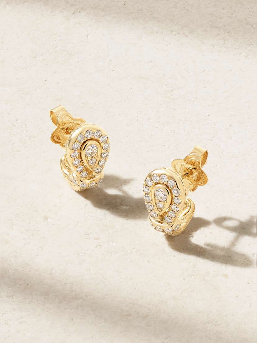 David Yurman Thoroughbred Loop 18-karat Gold Diamond Earrings