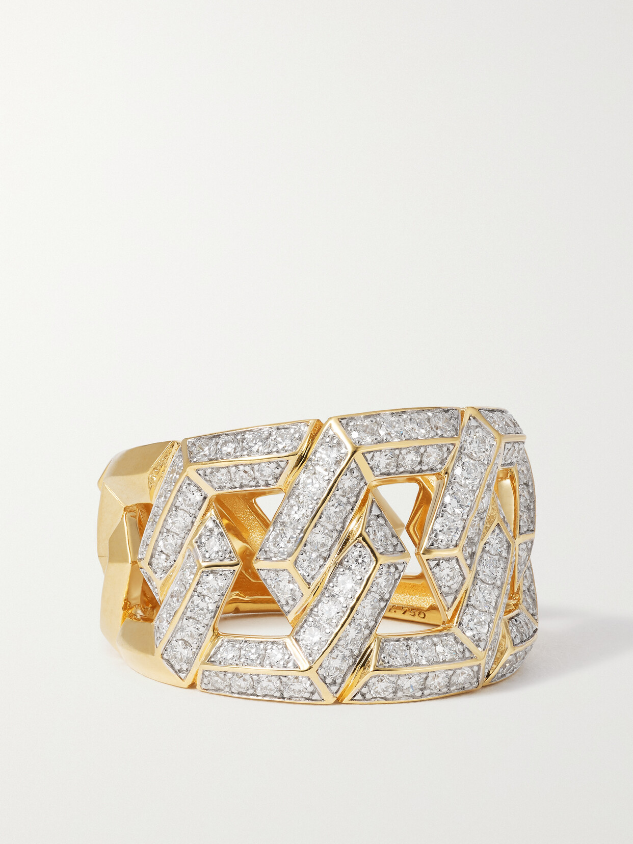 David Yurman Carlyle 18-karat Gold Diamond Ring - 7