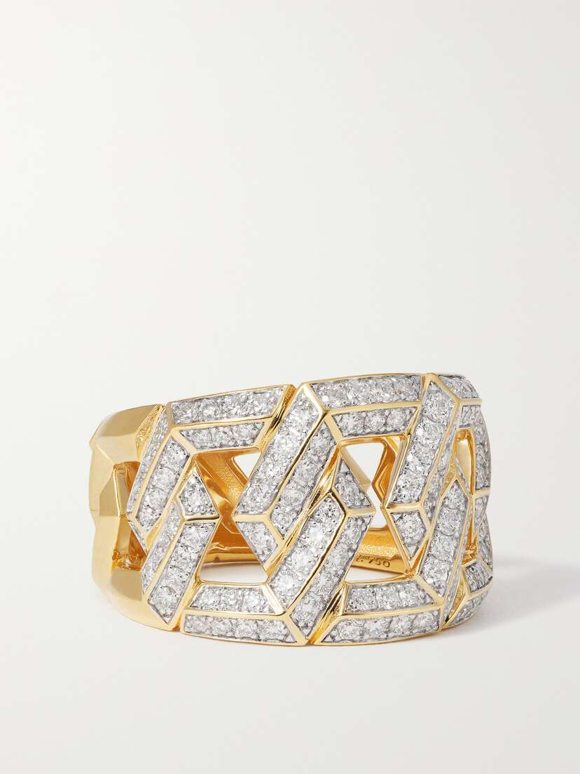 David Yurman Carlyle 18-karat Gold Diamond Ring